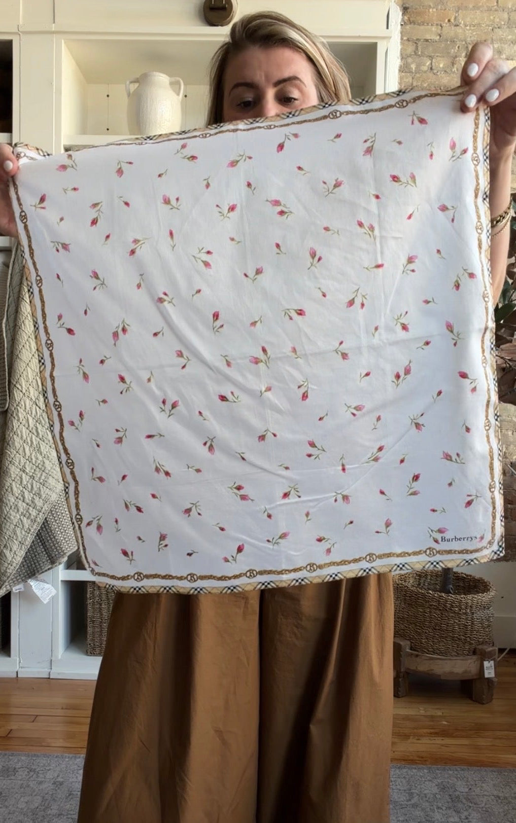 #17 Vintage Burberry cotton scarf