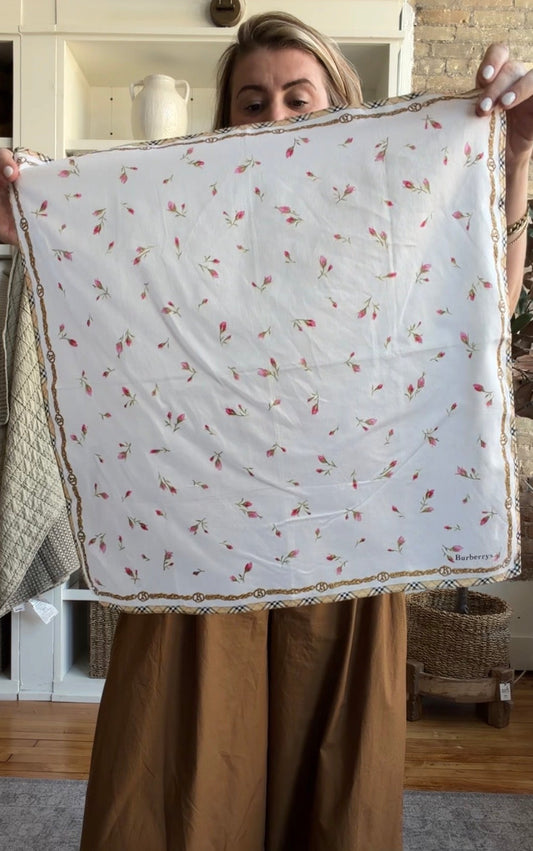 #17 Vintage Burberry cotton scarf