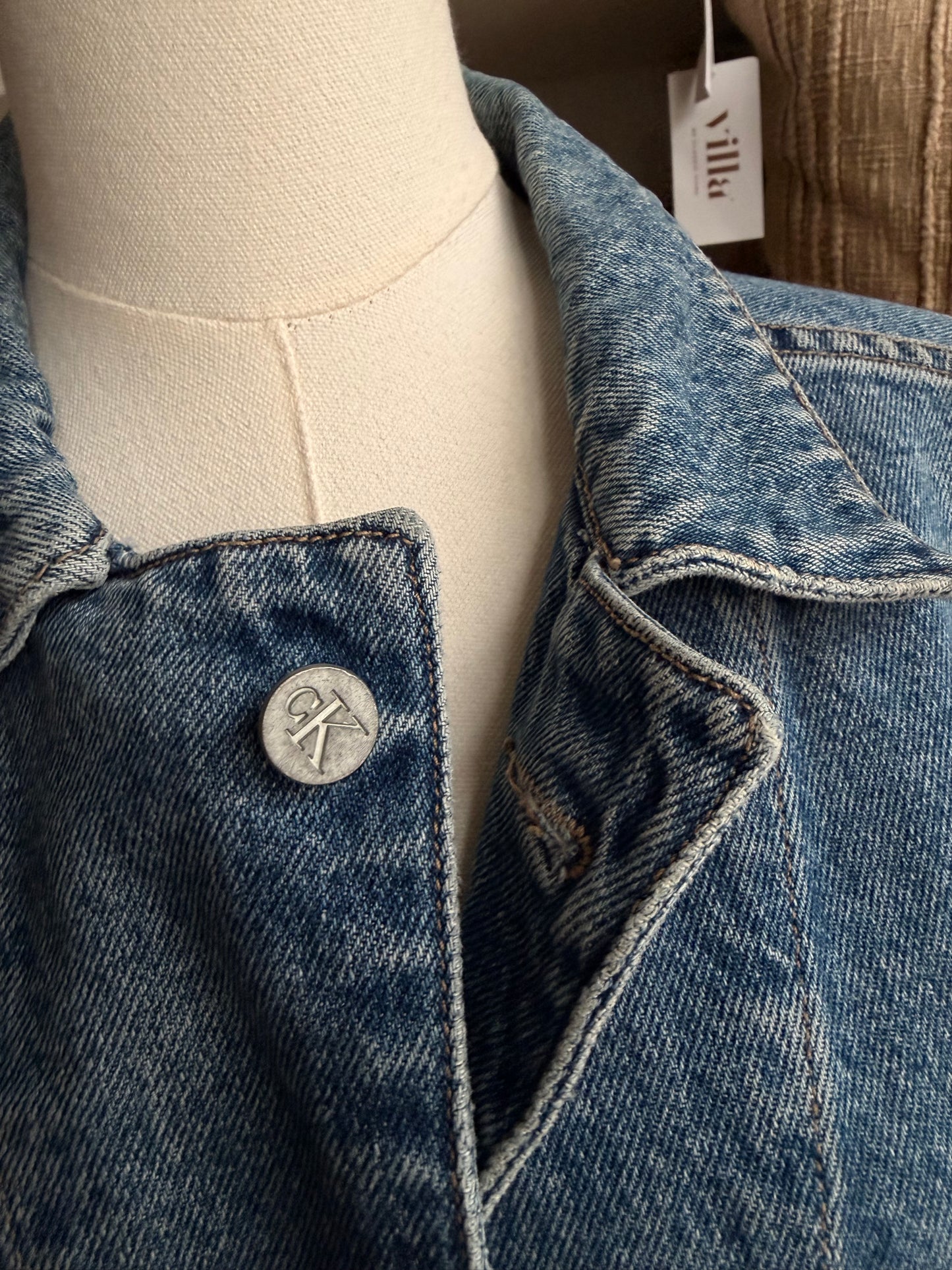 90s Calvin Klein denim chore coat. Made in the USA