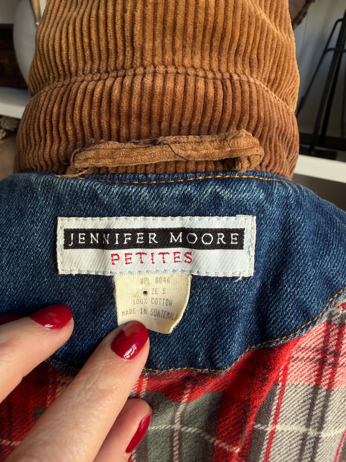 90s Jennifer Moore Petite denim barn jacket.
