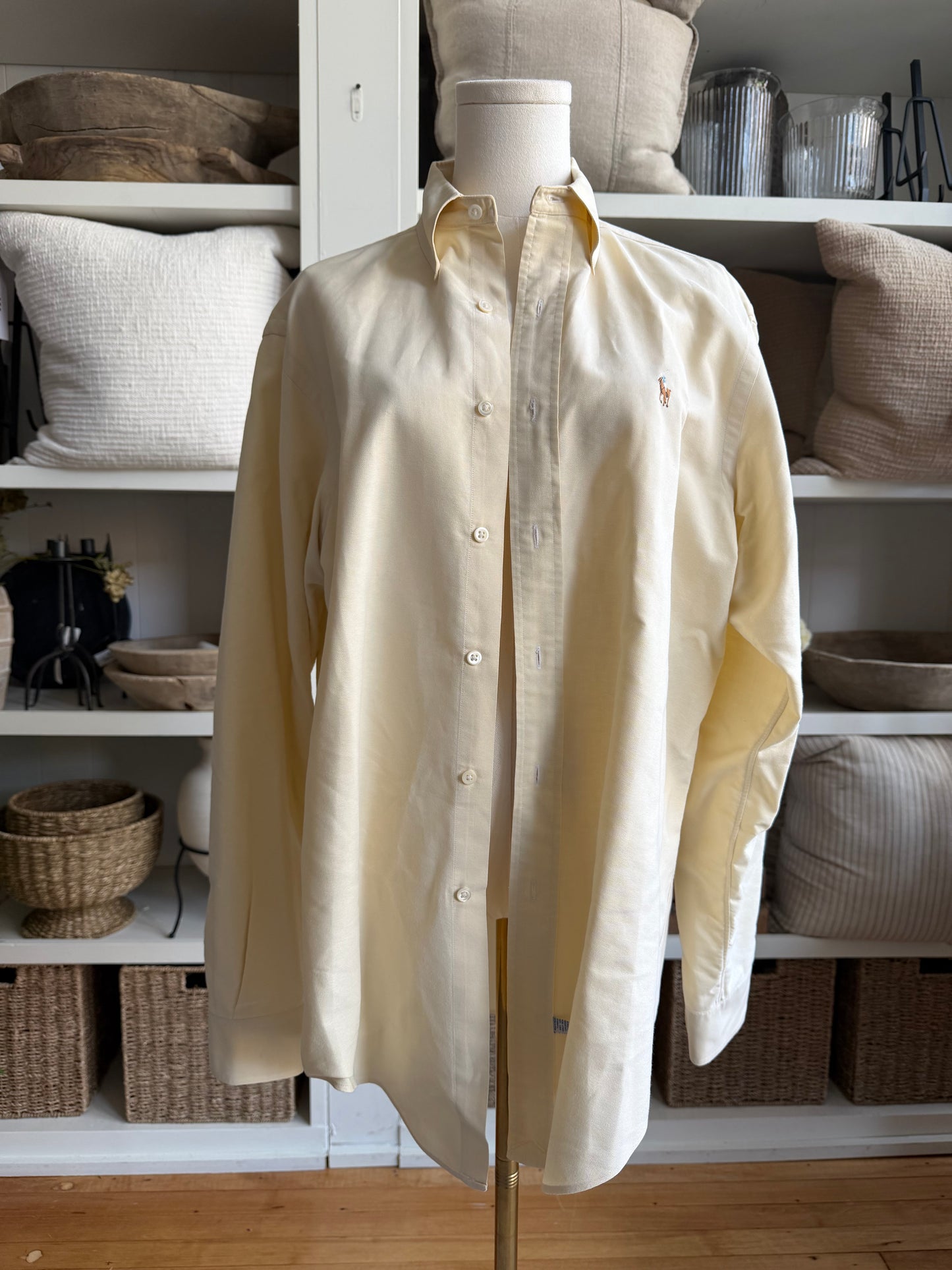 90s Ralph Lauren yellow oxford button down