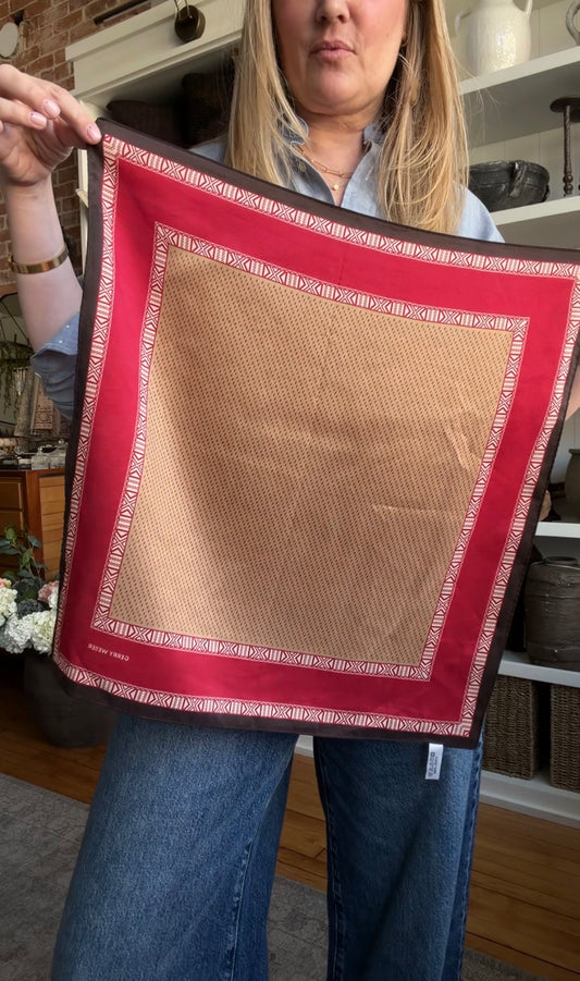 Paris vintage silk scarf #3