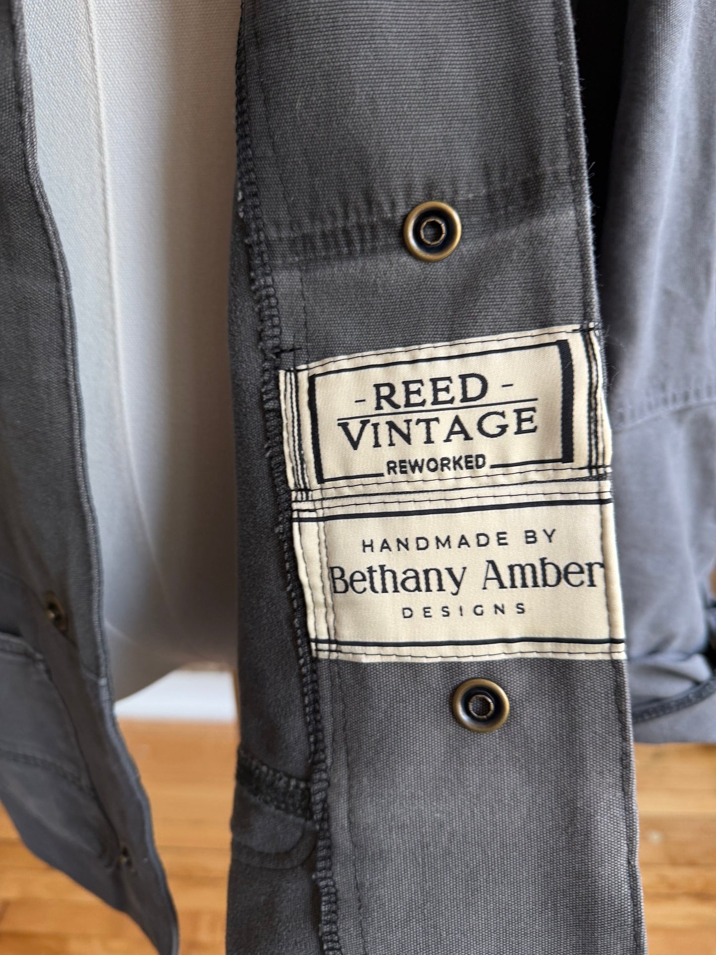 Gray Carhart Reworked Chore Coat. Size Medium