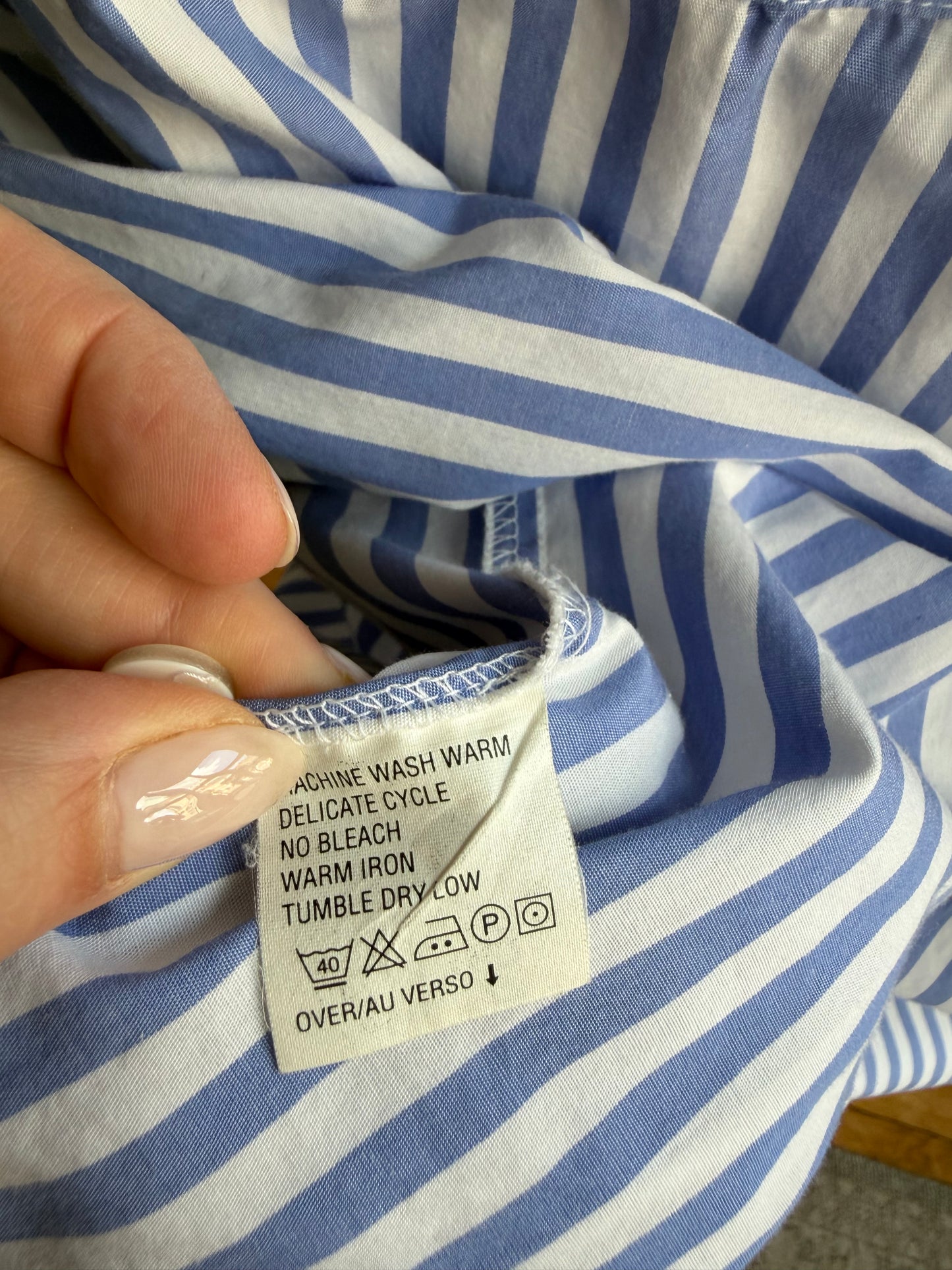 90s Lizsport striped poplin button down