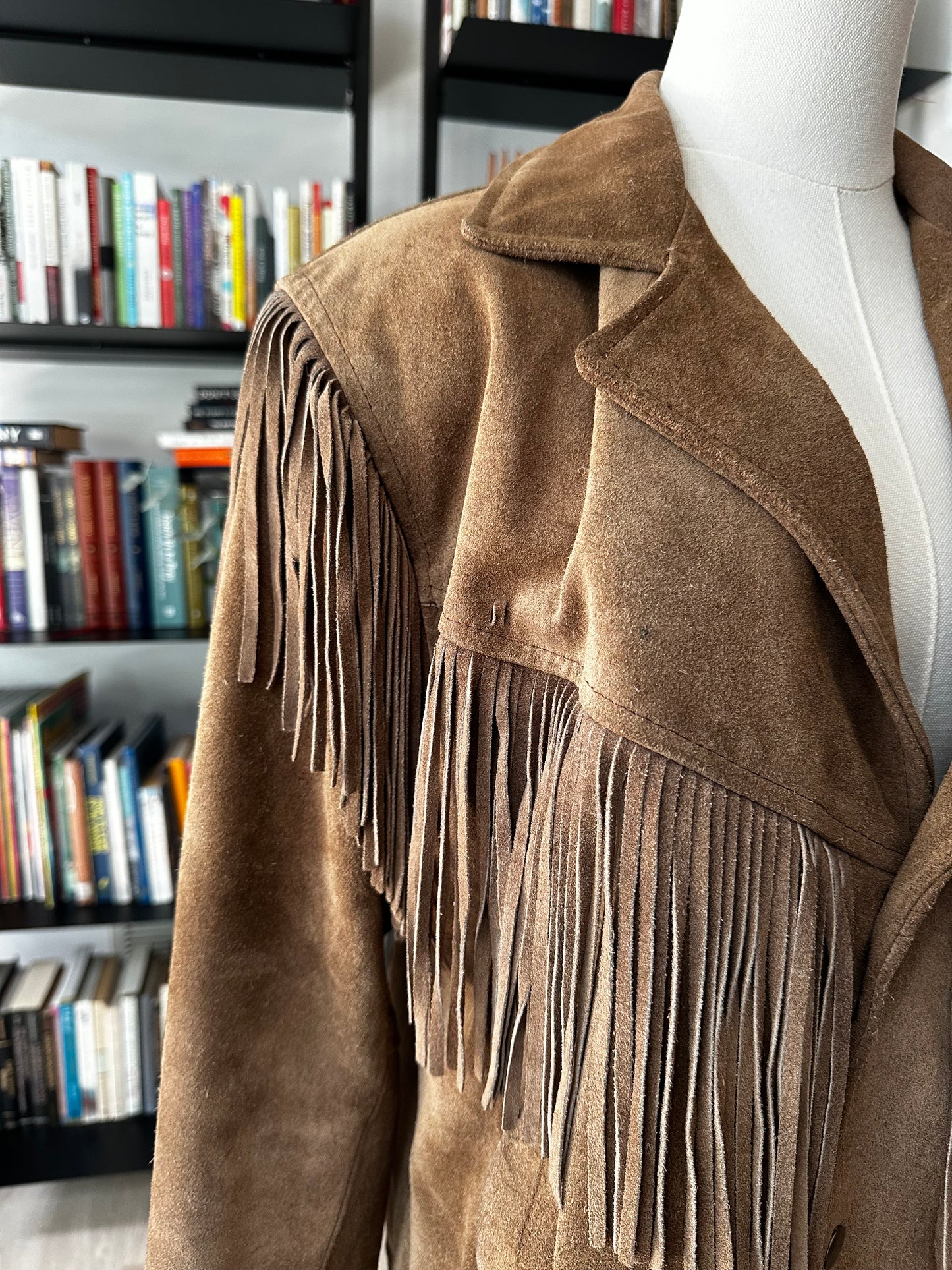 80s/90s Mob suede fringe moto jacket