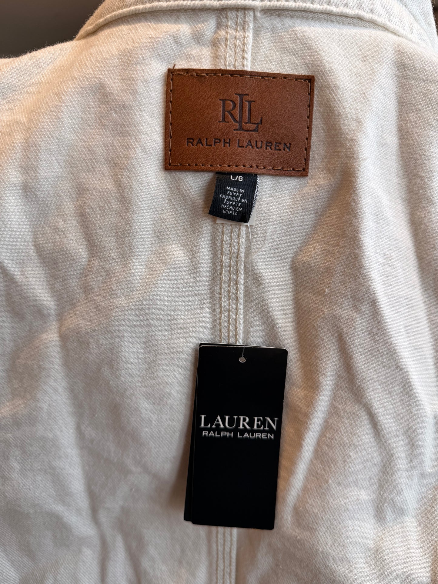 00s Lauren by Ralph Lauren cream chore coat