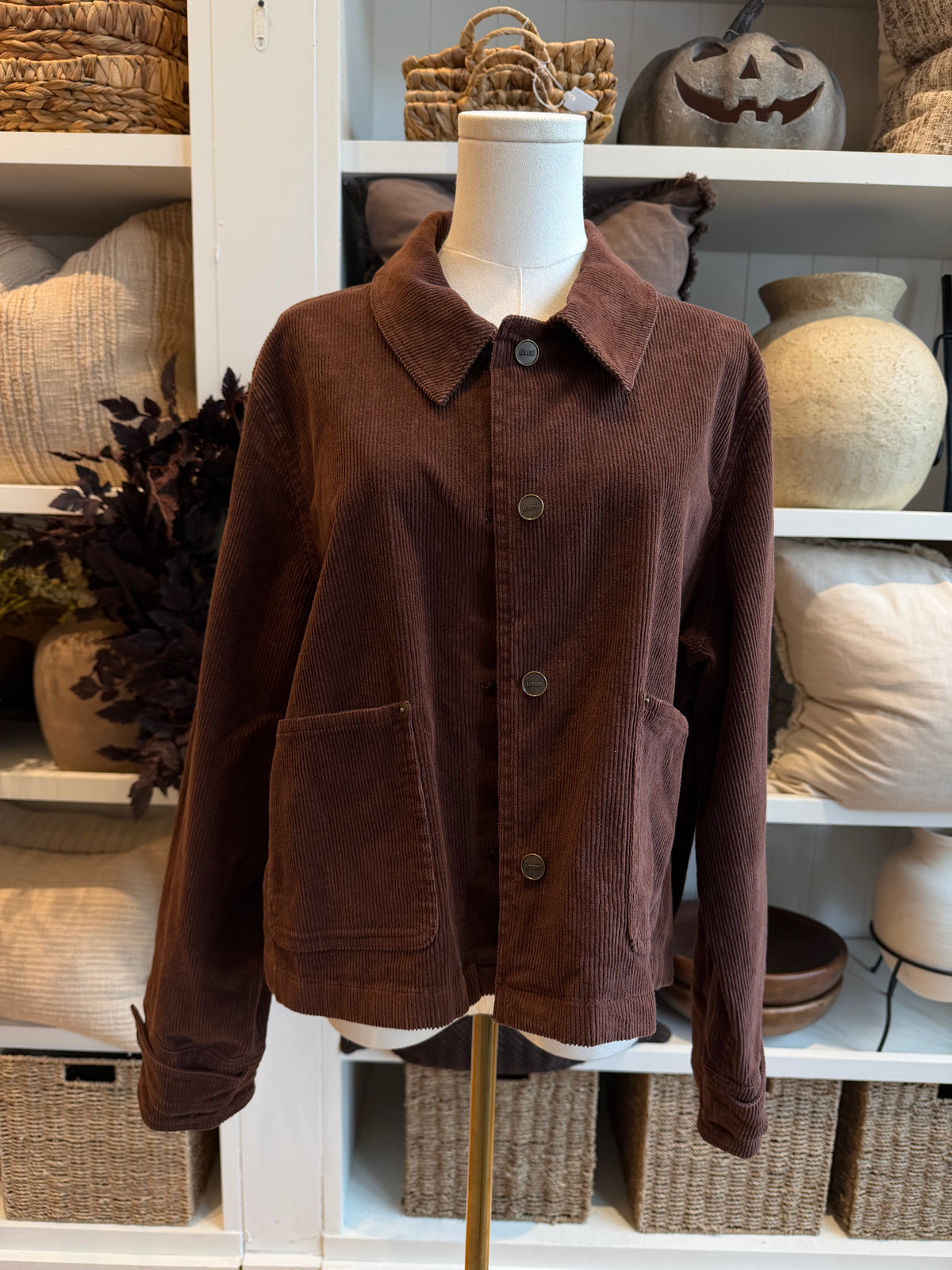 JCrew cropped corduroy barn jacket. Size L