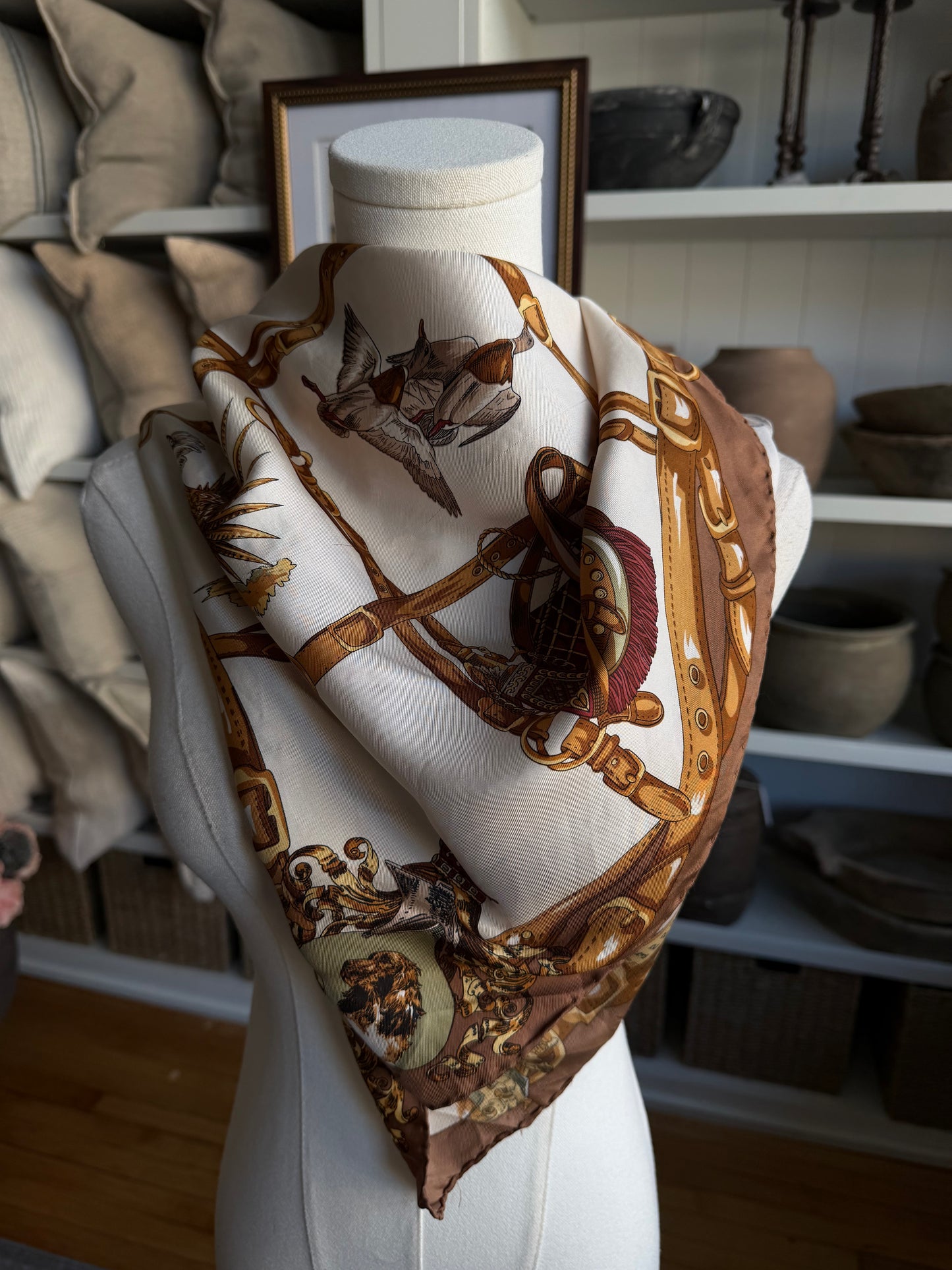 Paris vintage silk scarf #14
