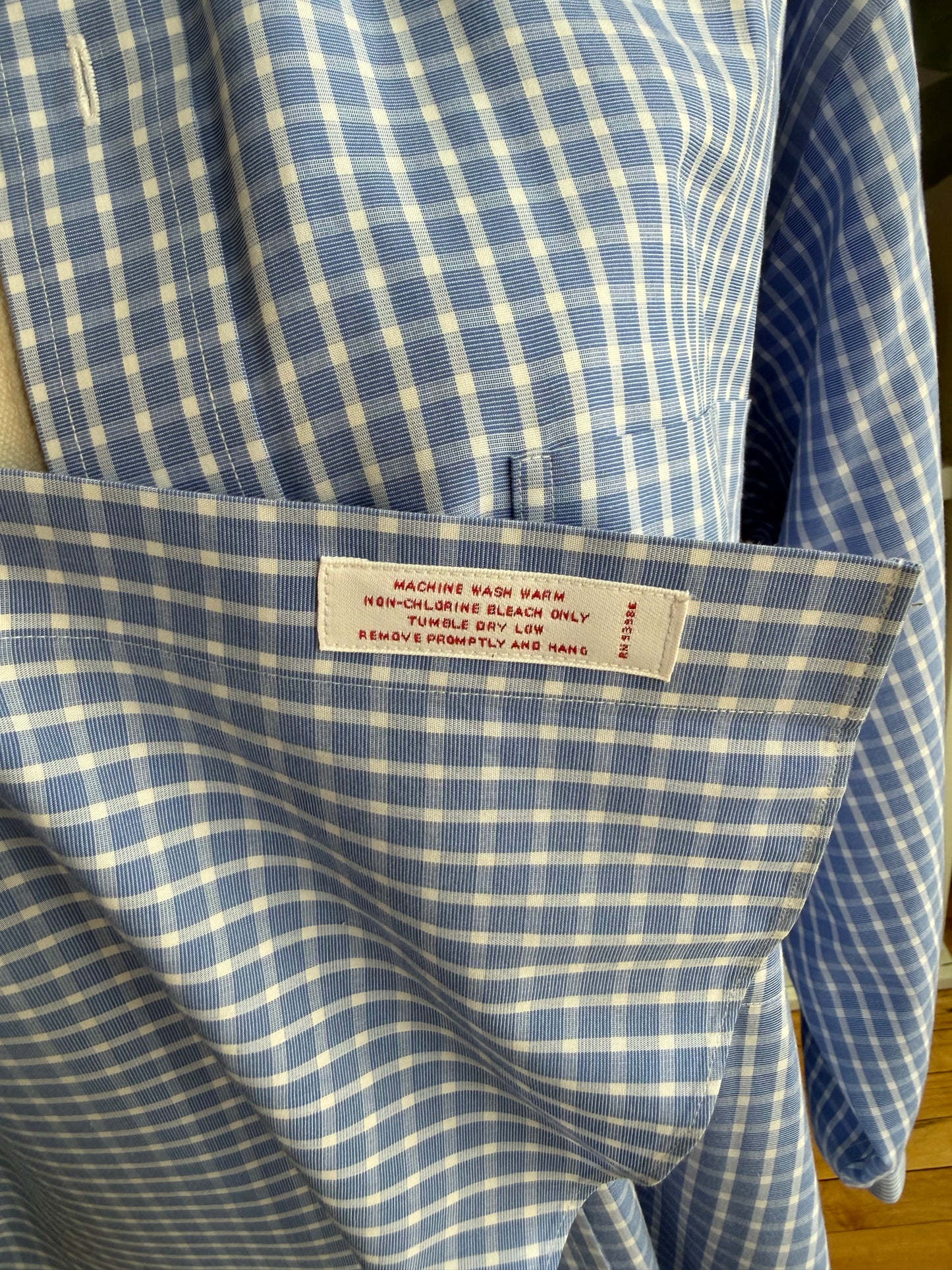 90s Brooks Brothers blue check poplin button down
