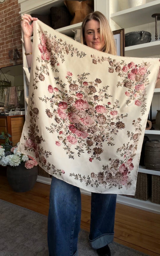 Paris vintage silk scarf #9