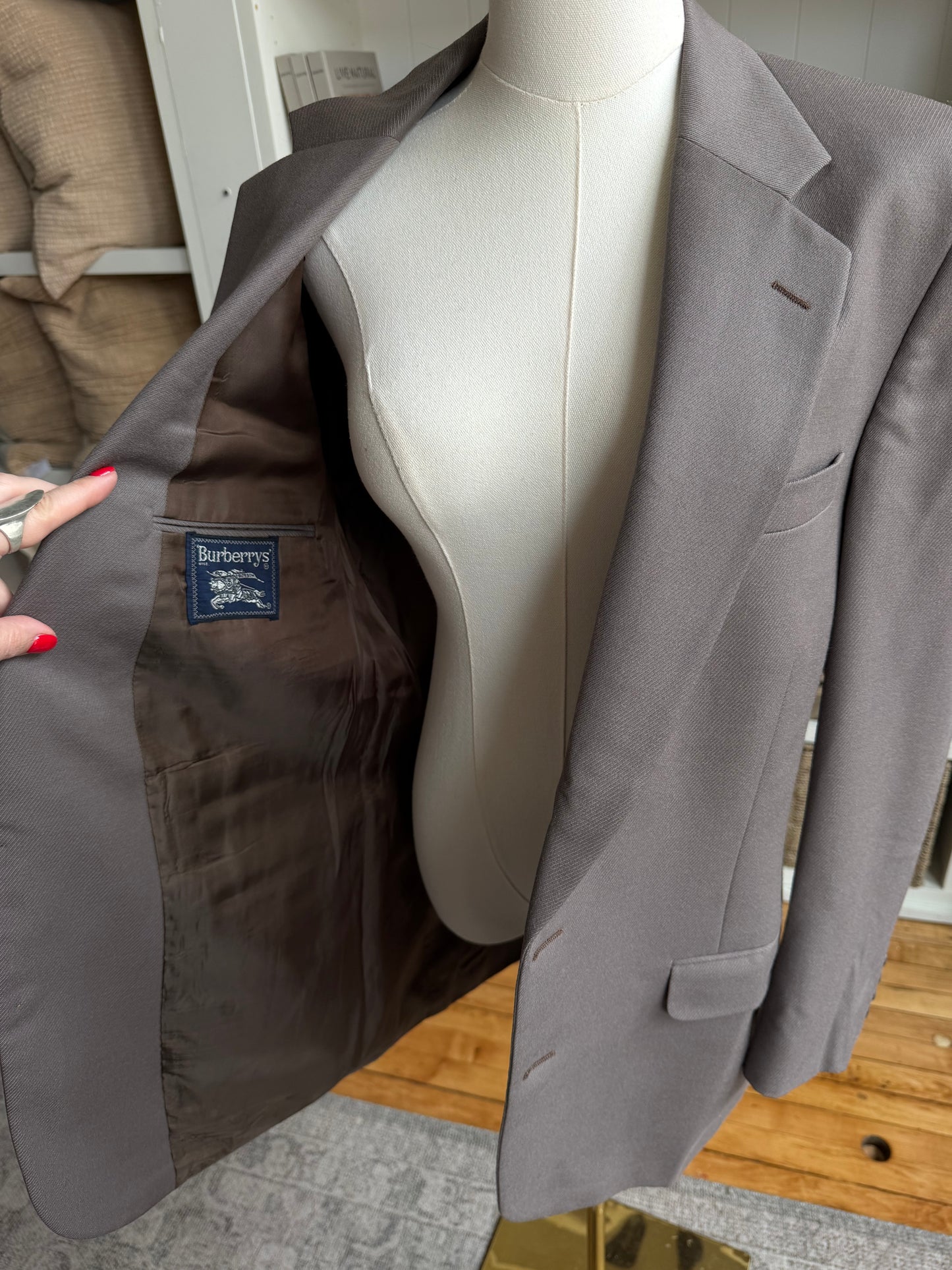 90s Burberry wool blazer. Made in the USA