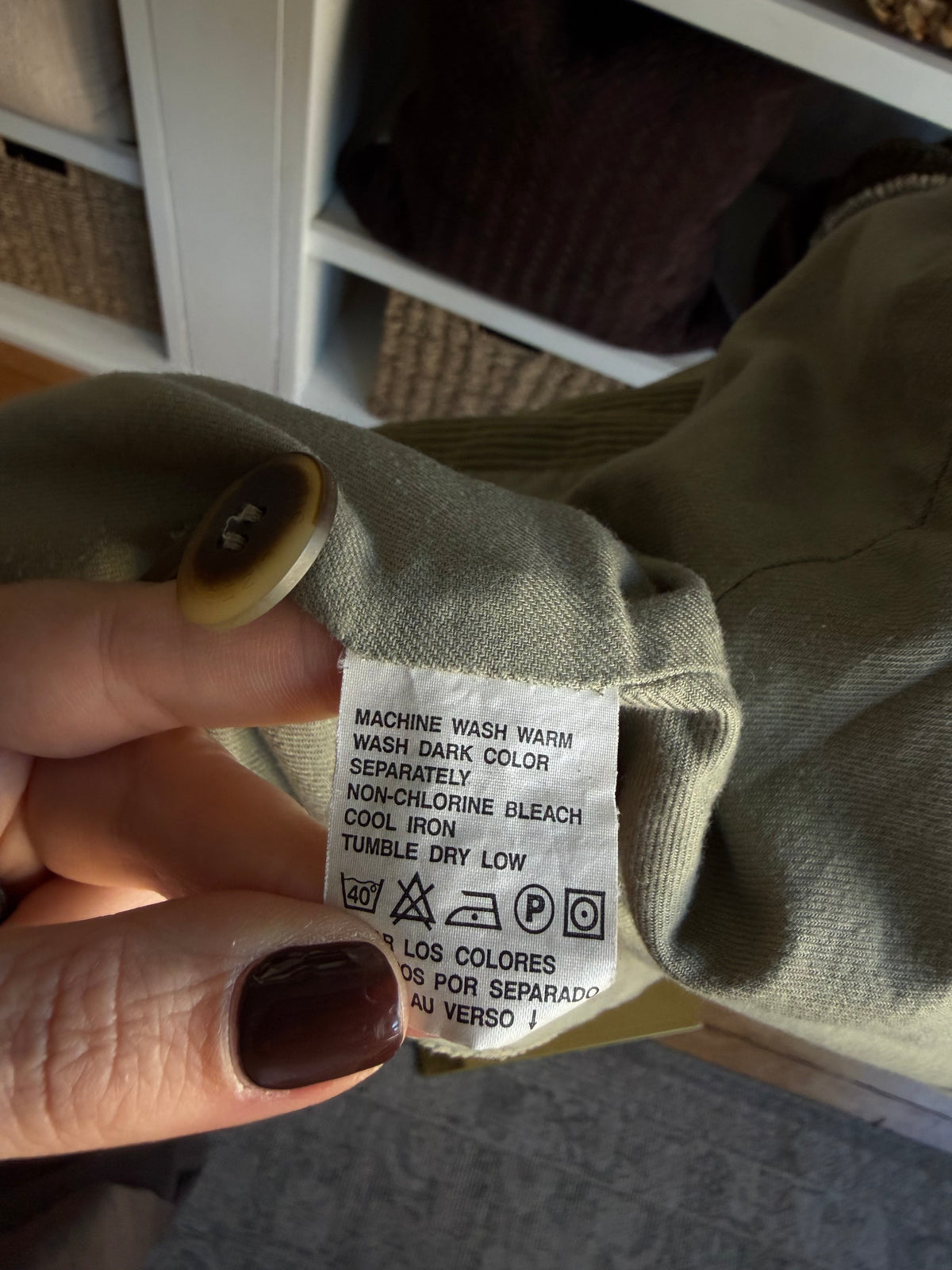 90s Liz Claiborne green corduroy chore coat. Fits XXS-S petite