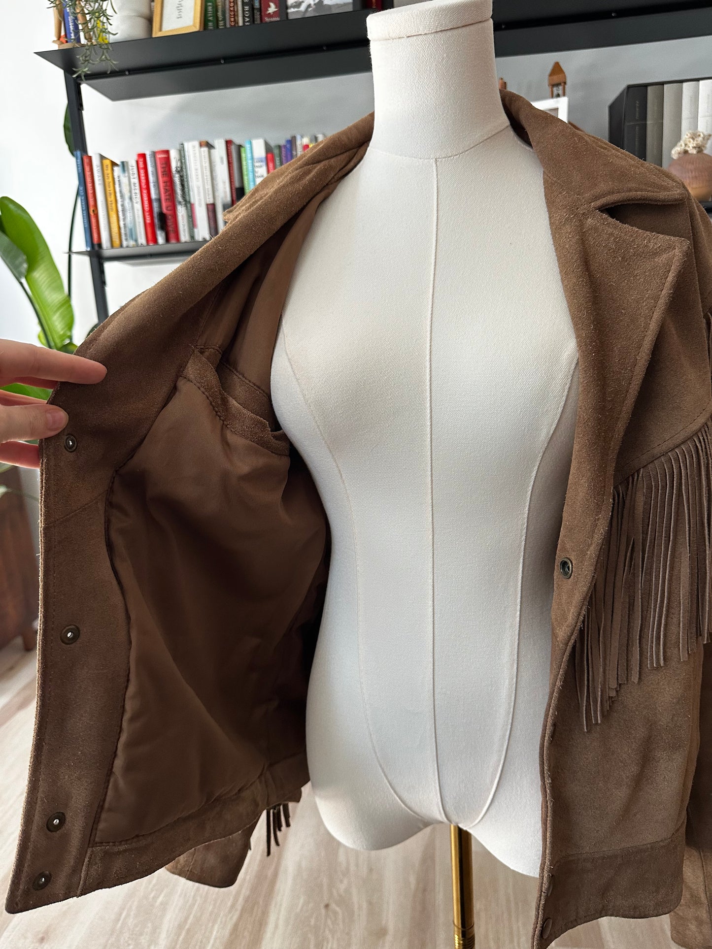 80s/90s Mob suede fringe moto jacket