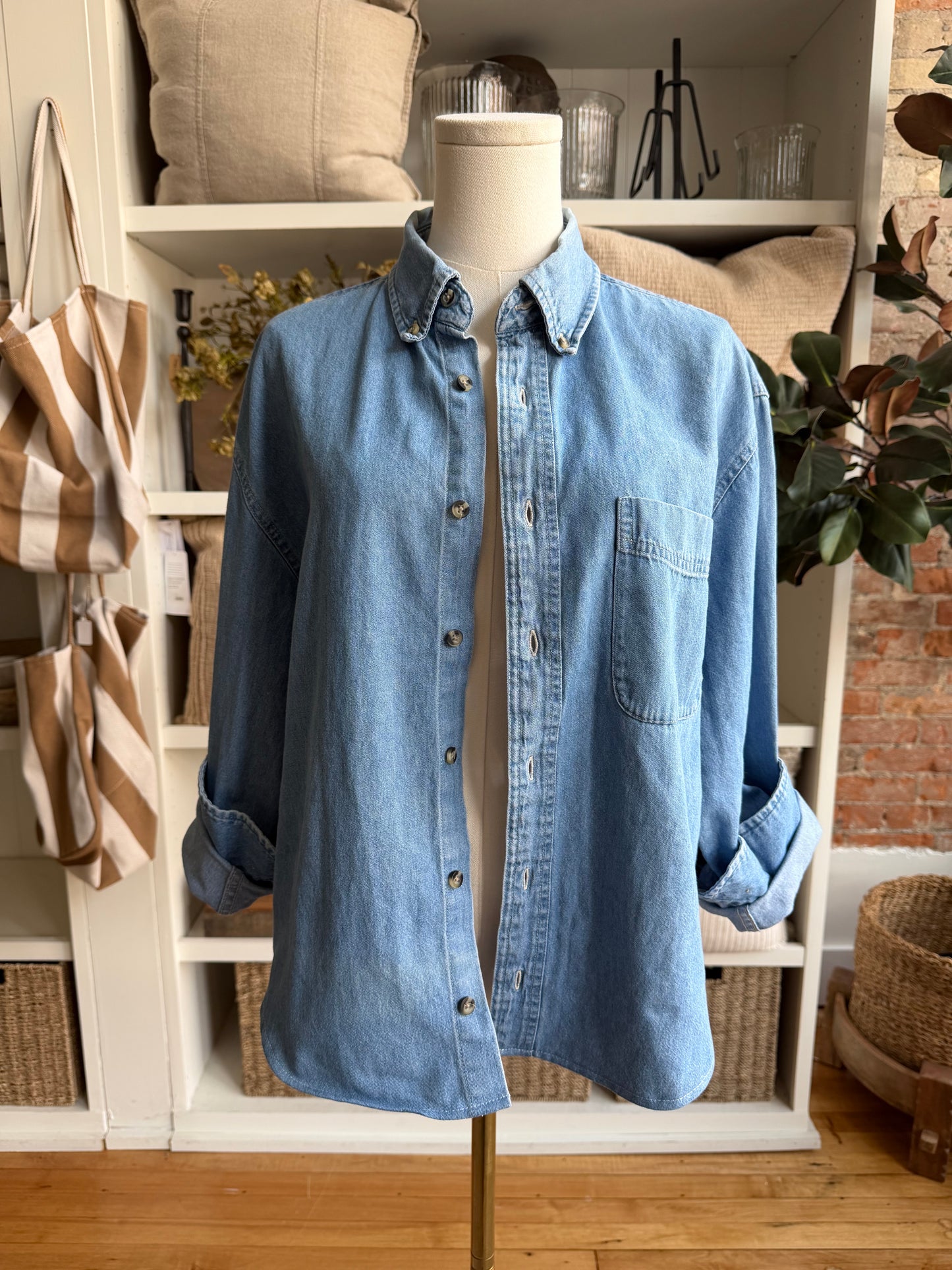 #2 Denim Reworked Button Down