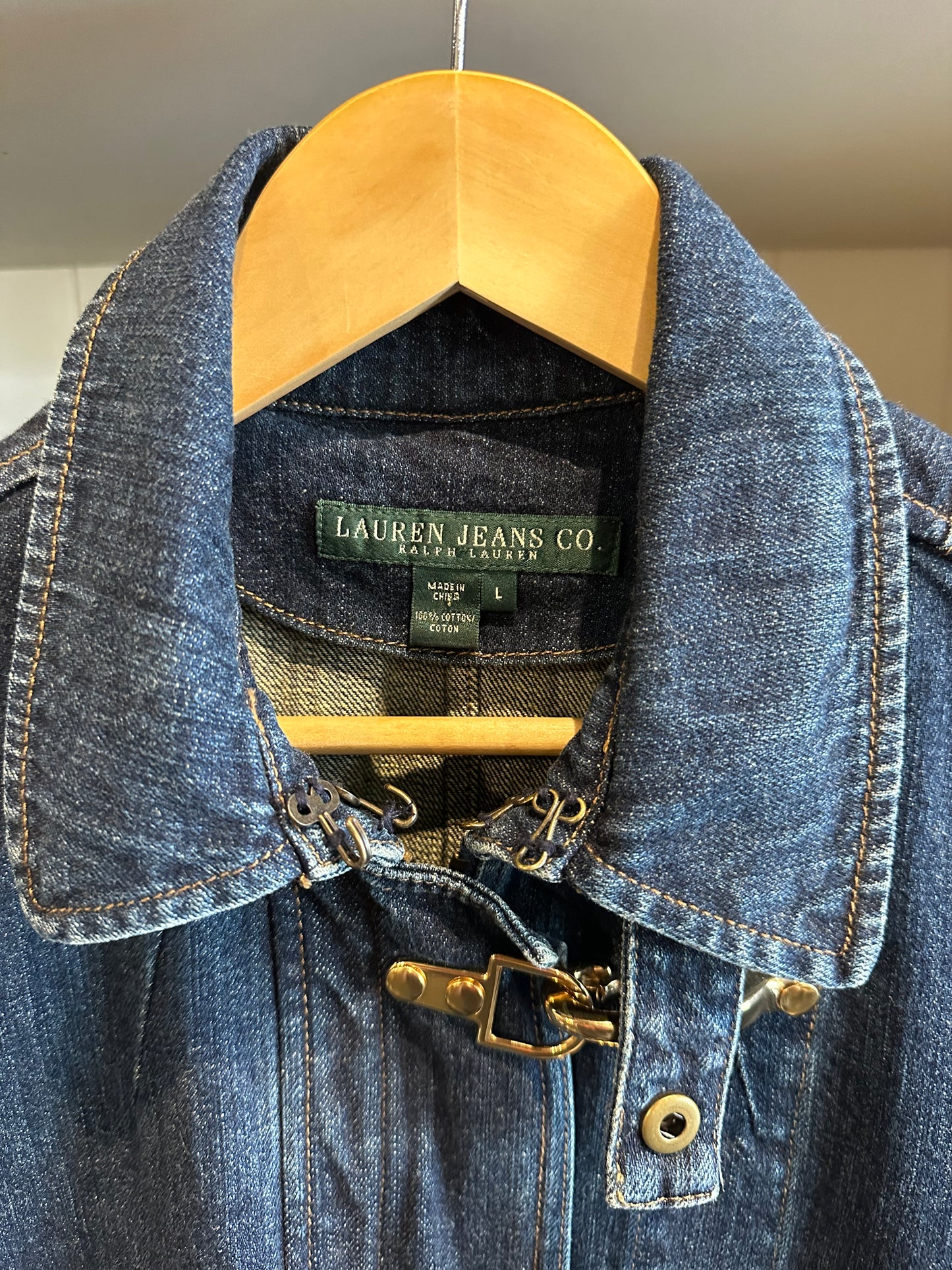 Lauren by Ralph Lauren fireman style denim jacket