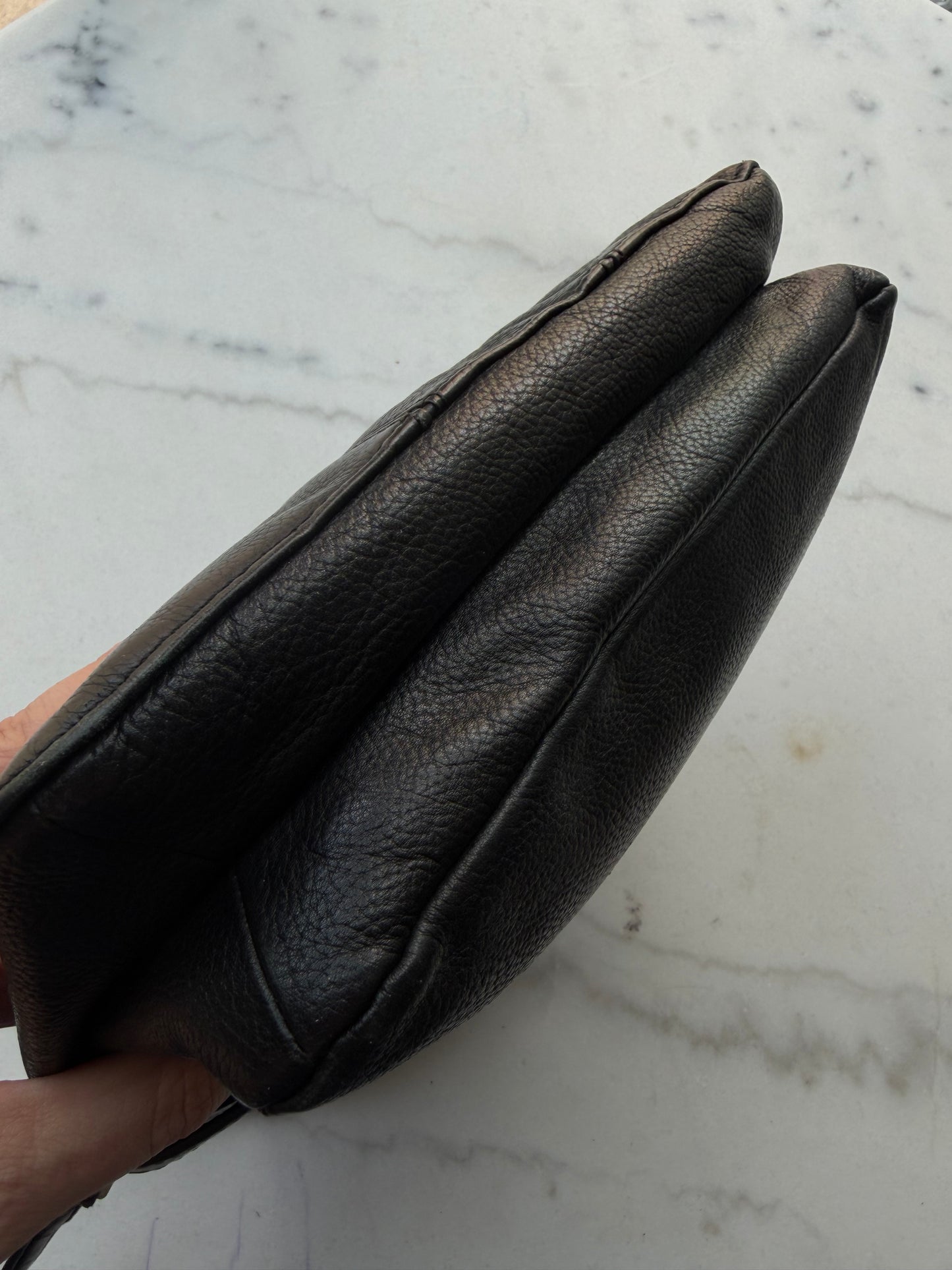 90s Calvin Klein black leather crossbody