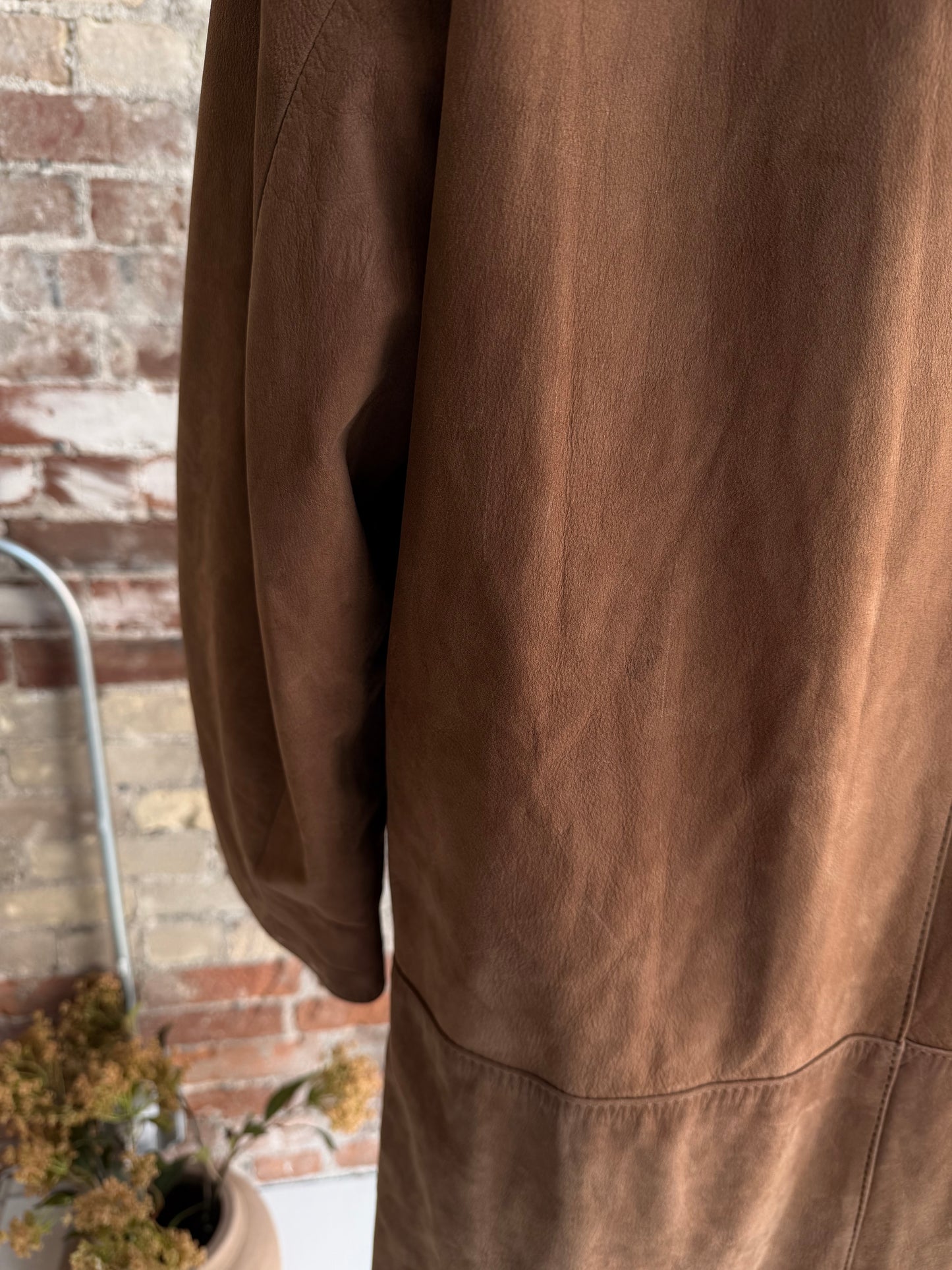 80s GIII leather trench. Made in Korea