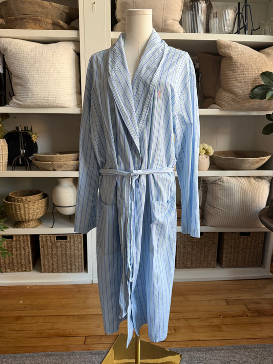 90s Polo Ralph Lauren striped cotton robe