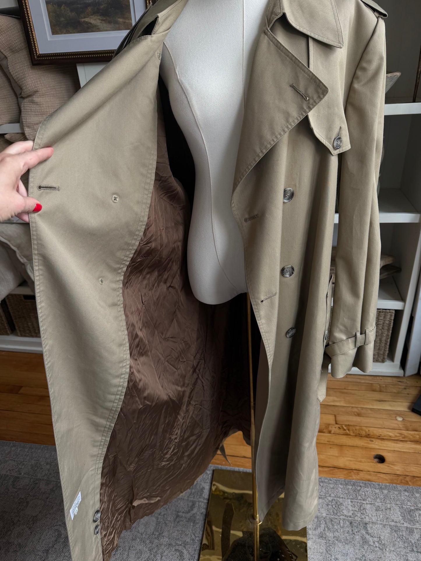 Vintage Christian Dior khaki trench