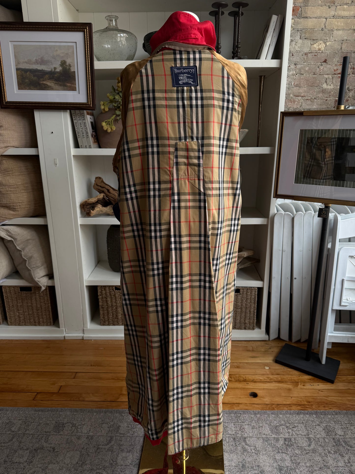 Vintage Burberry red trench