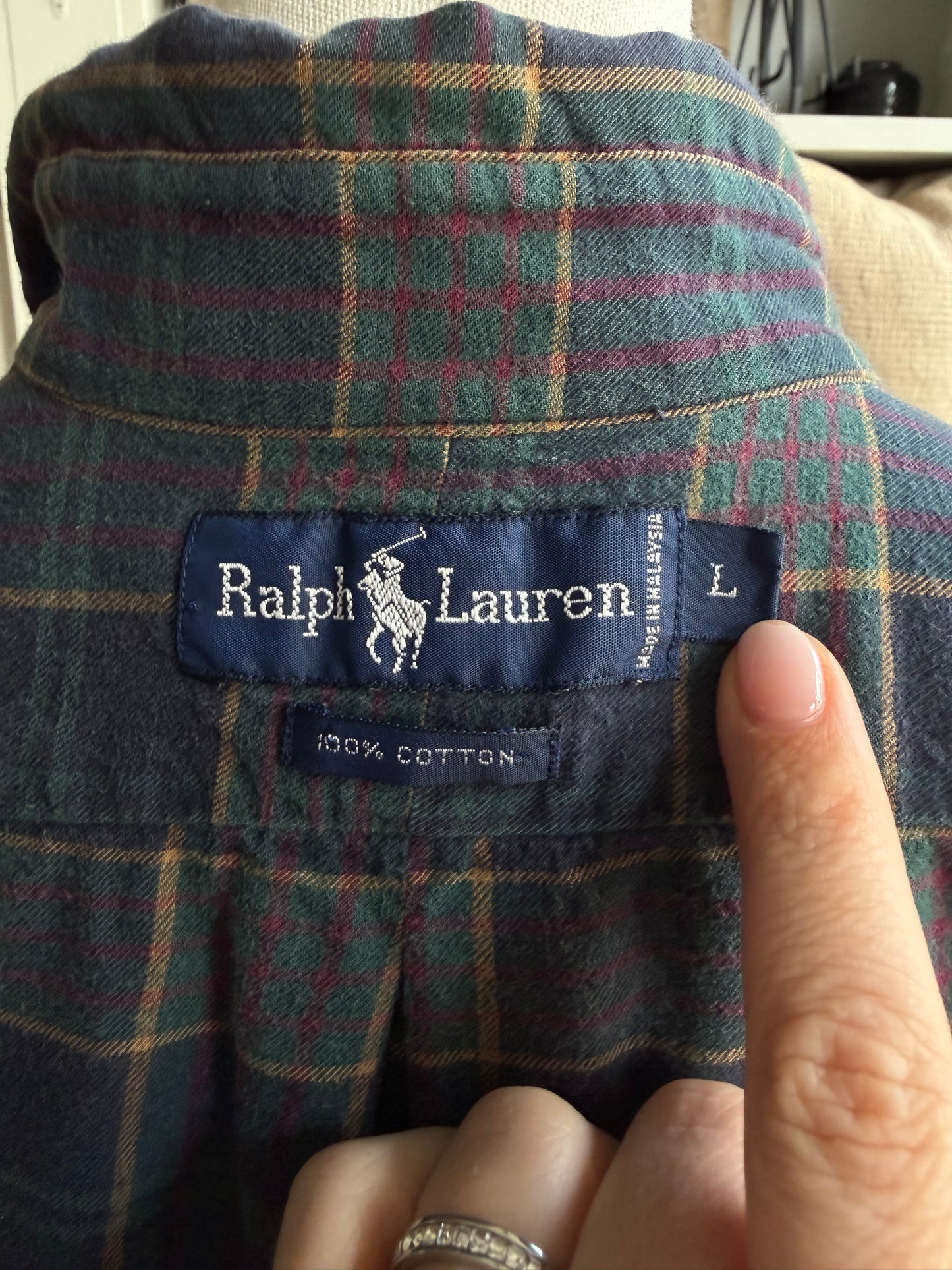 90s Ralph Lauren plaid flannel button down