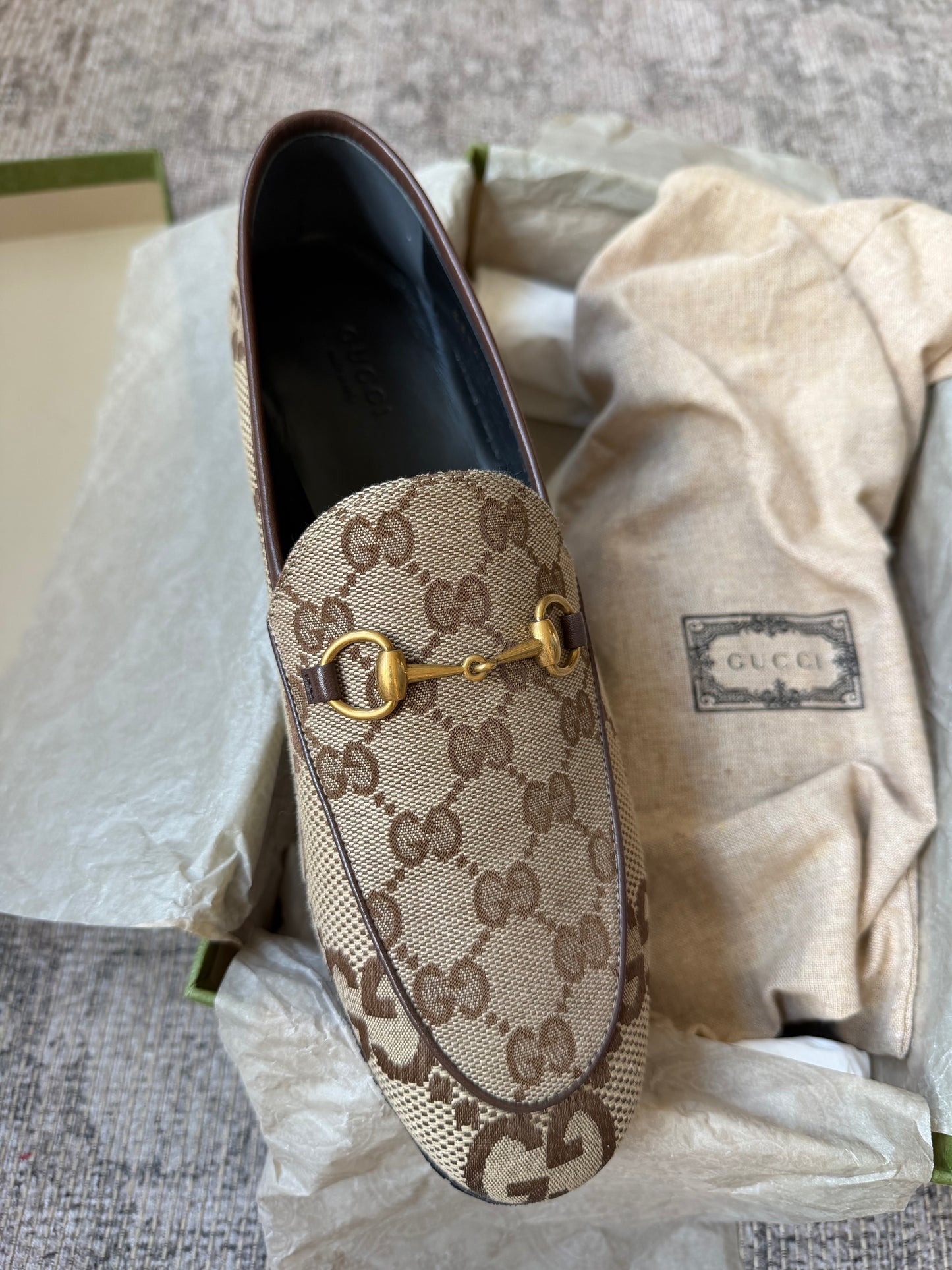 Gucci Maxi GG Jordaan loafer. Size 39.5. Brand new in box