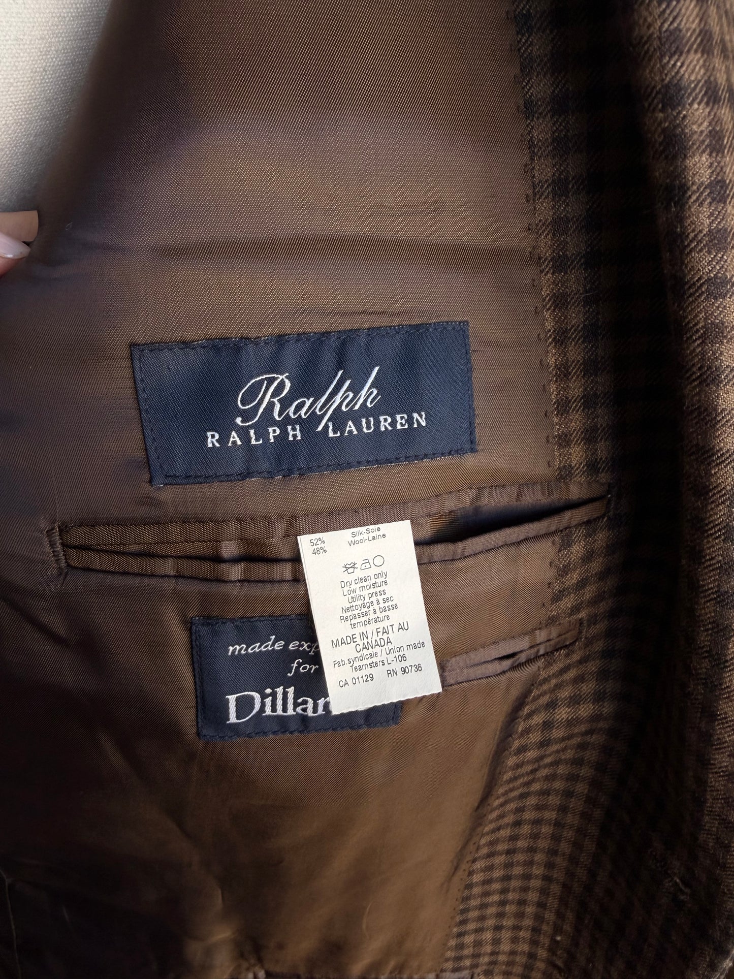90s Ralph Lauren wool silk blazer. Made in Canada
