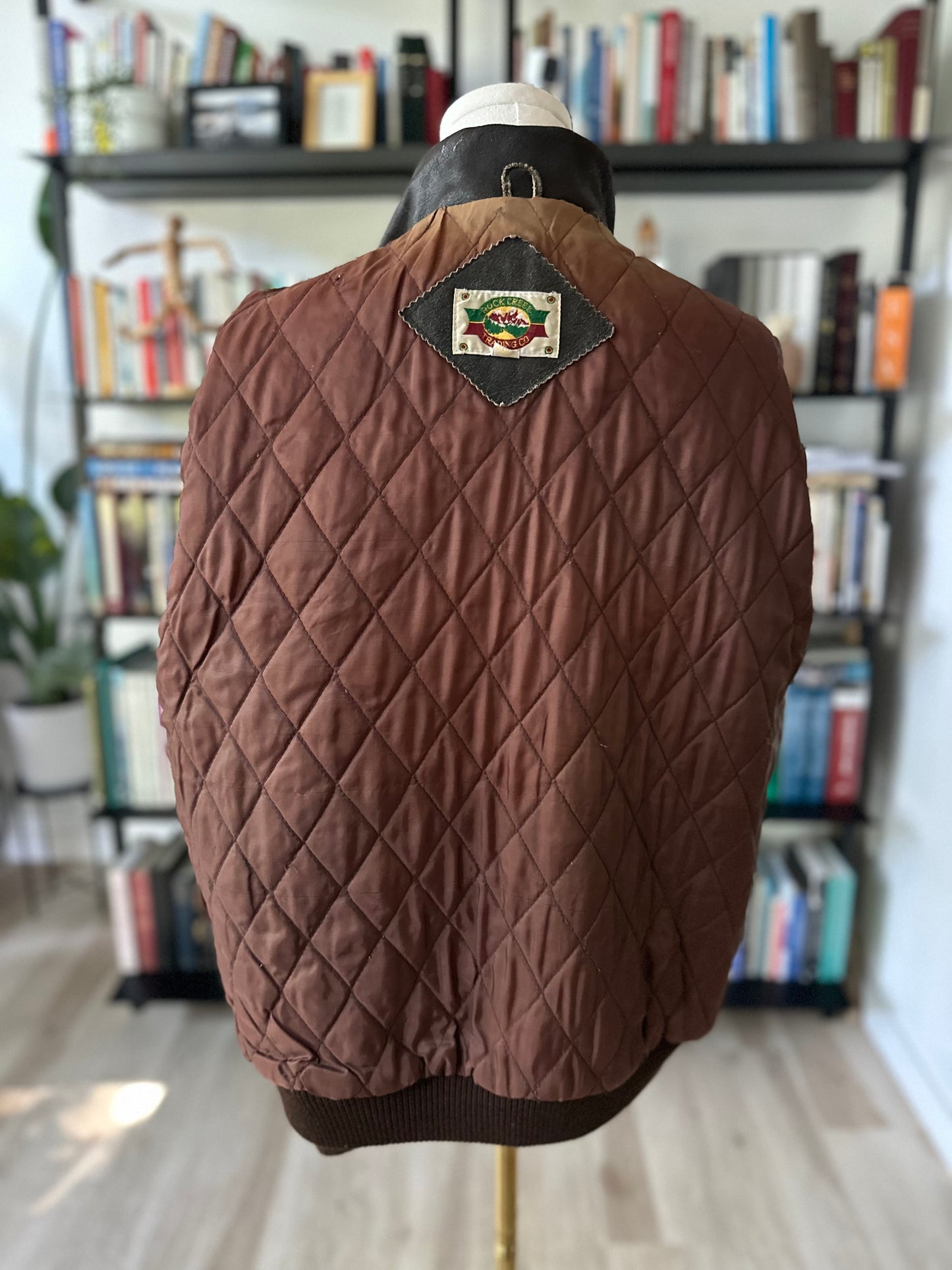90s Rockcreek Trading Co leather bomber. Made in Korea