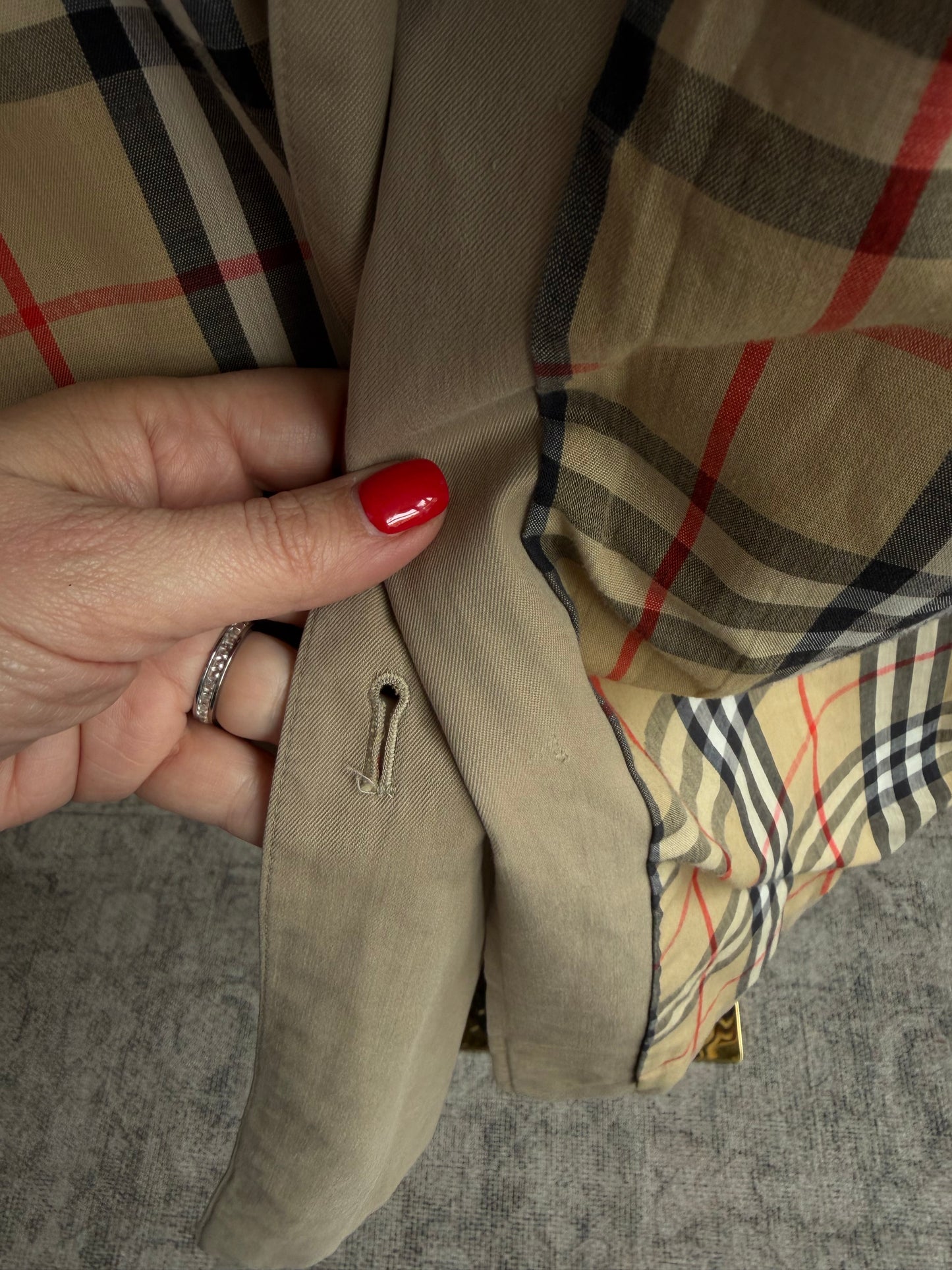 Vintage Burberry Camden trench coat. Made in the USA