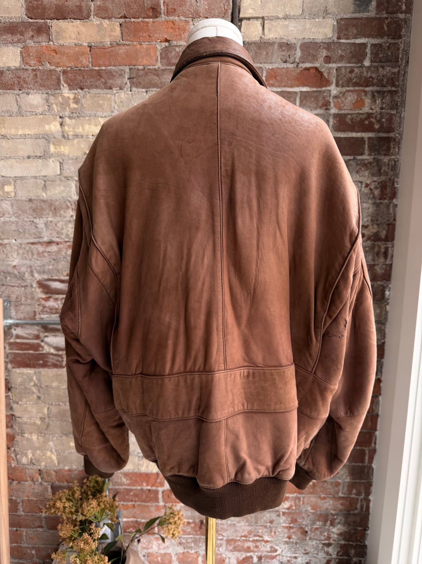 80s Banana Republic leather bomber