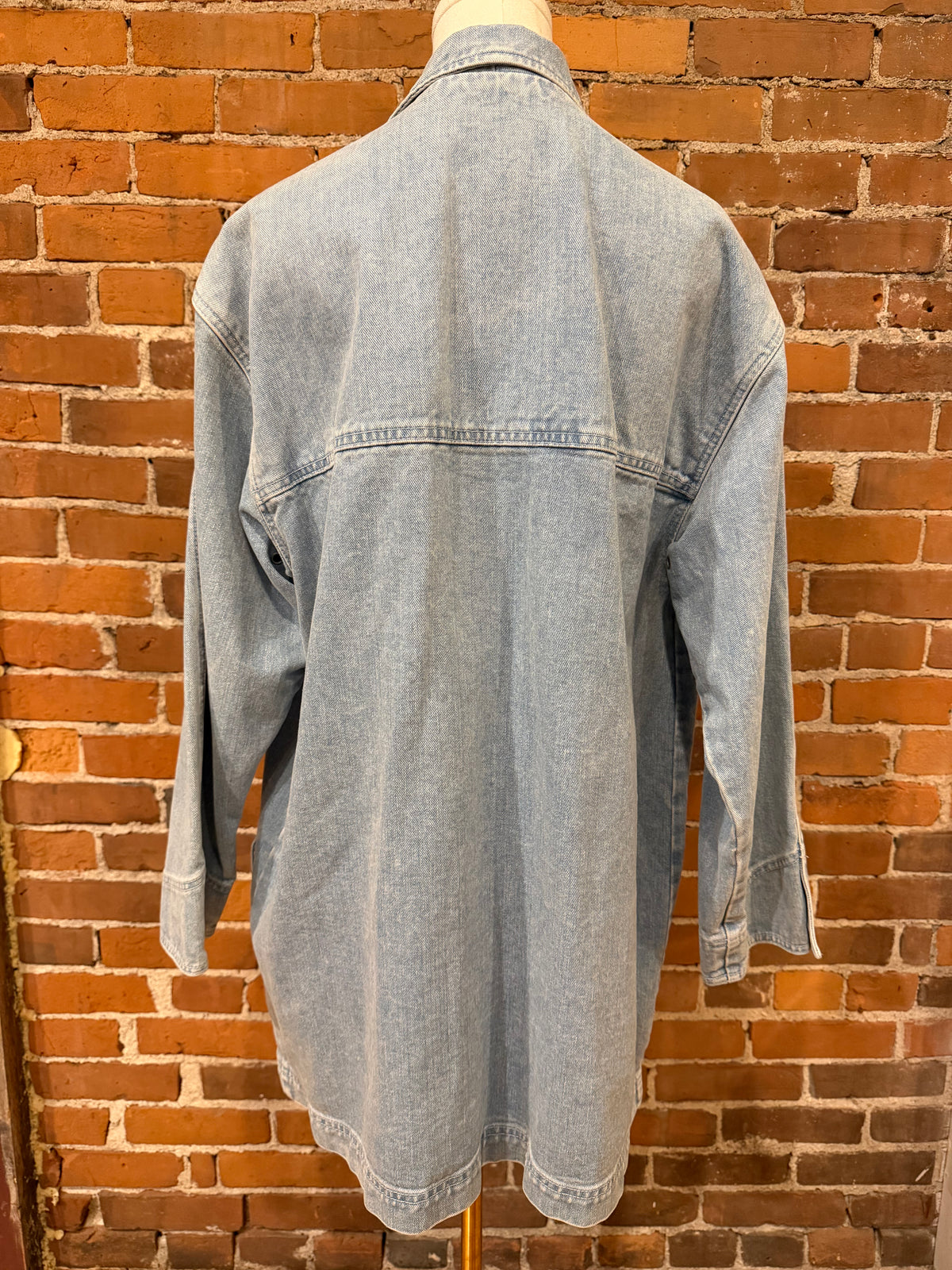 90s Lauren Ralph Lauren denim fireman clasp chore coat. Fits M-L