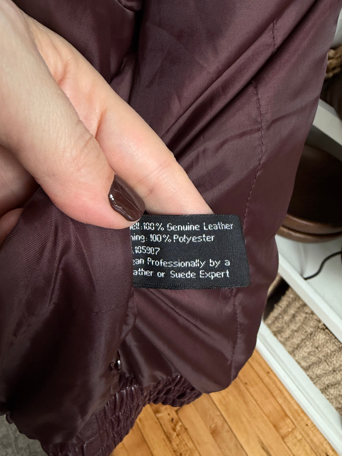 80s USA Leathers burgundy bomber. Fits S-L