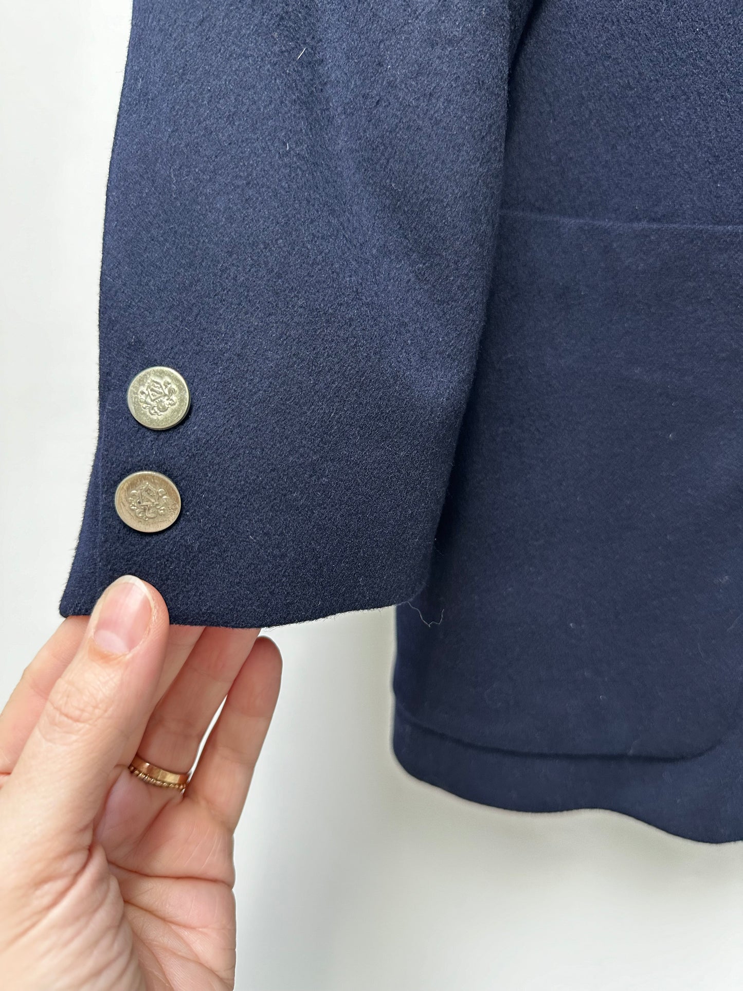 Vintage navy wool schoolboy blazer