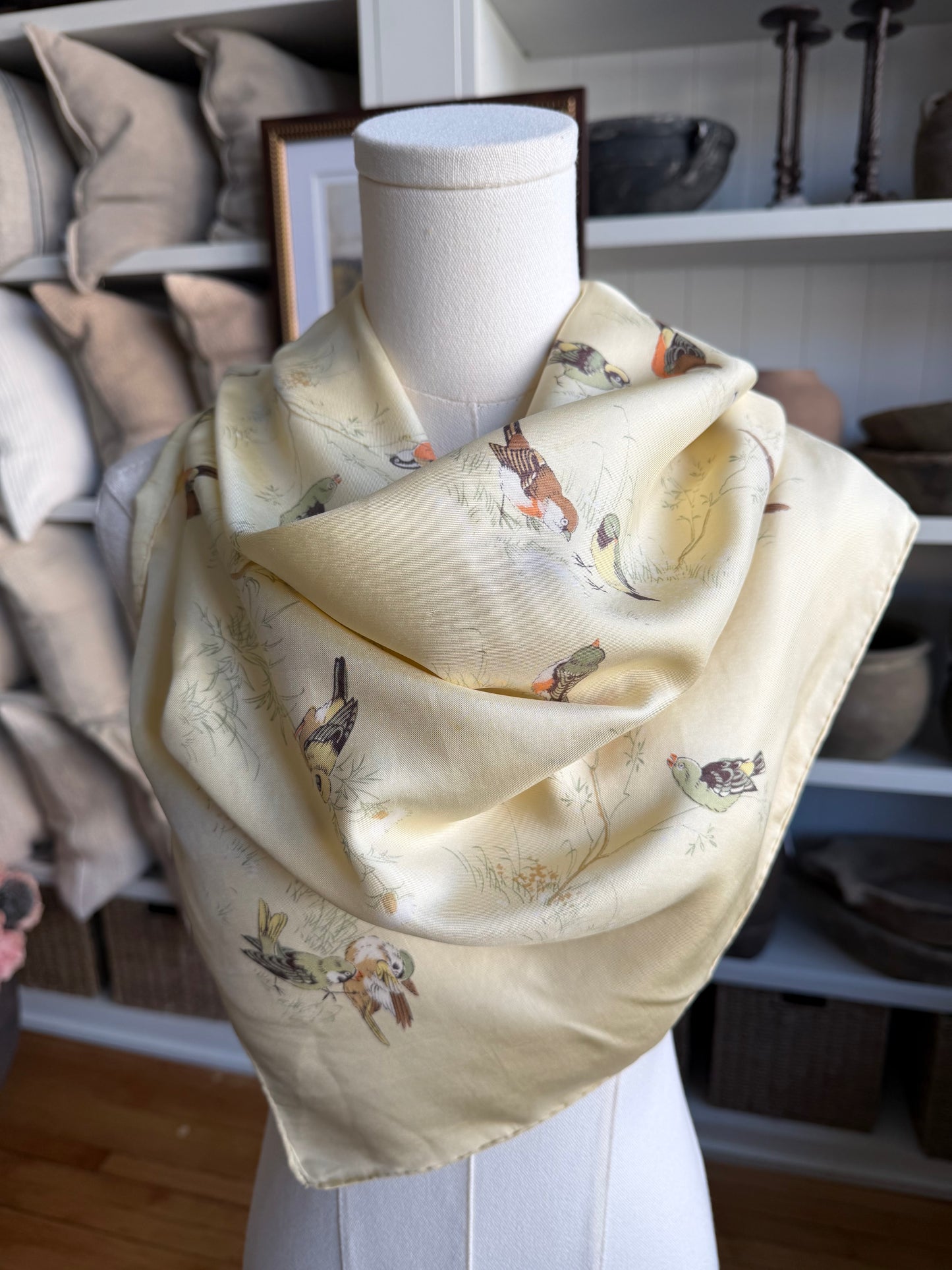 Paris vintage silk scarf #21