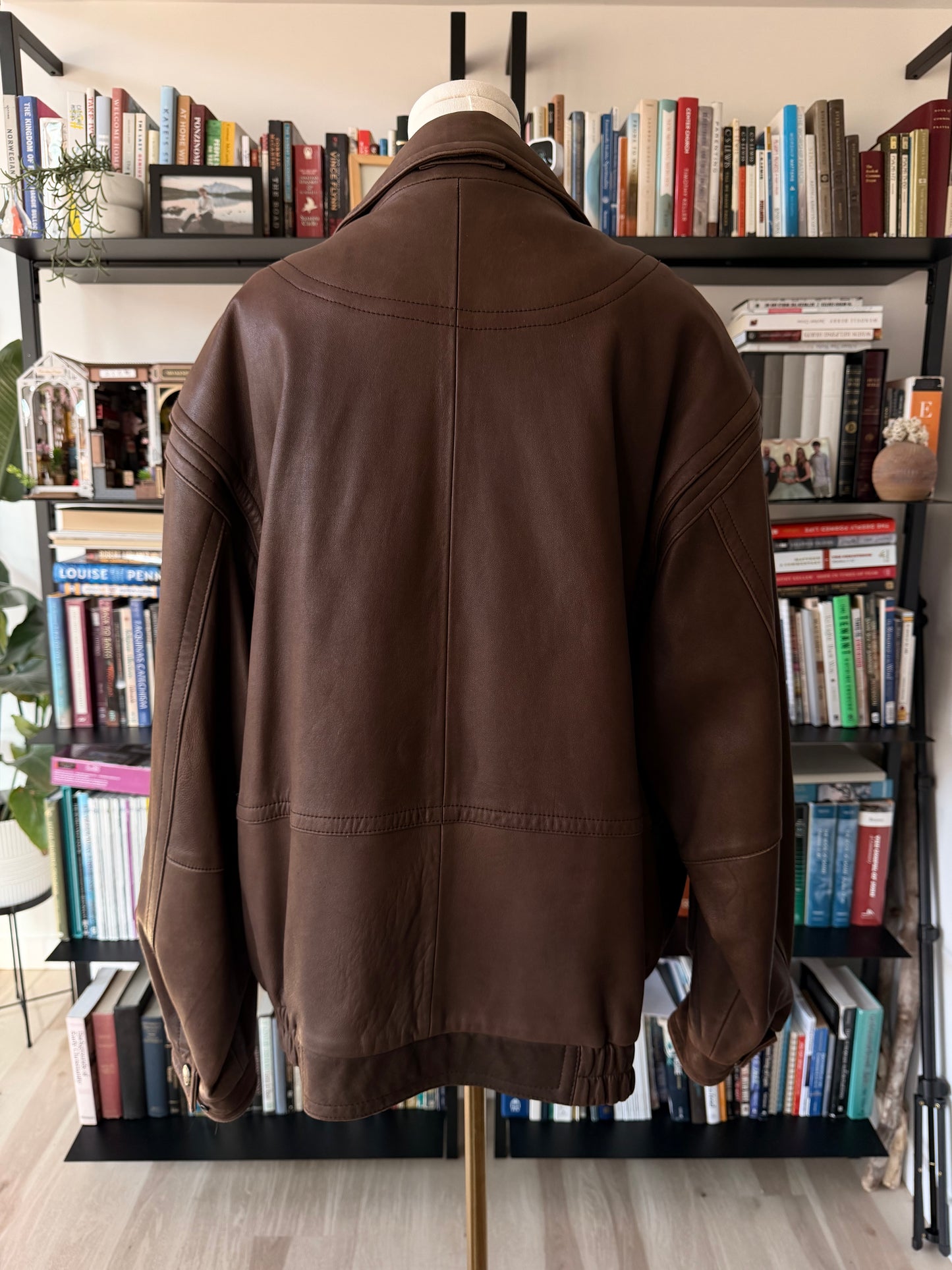 90s London Fog leather bomber with removable insulated lining