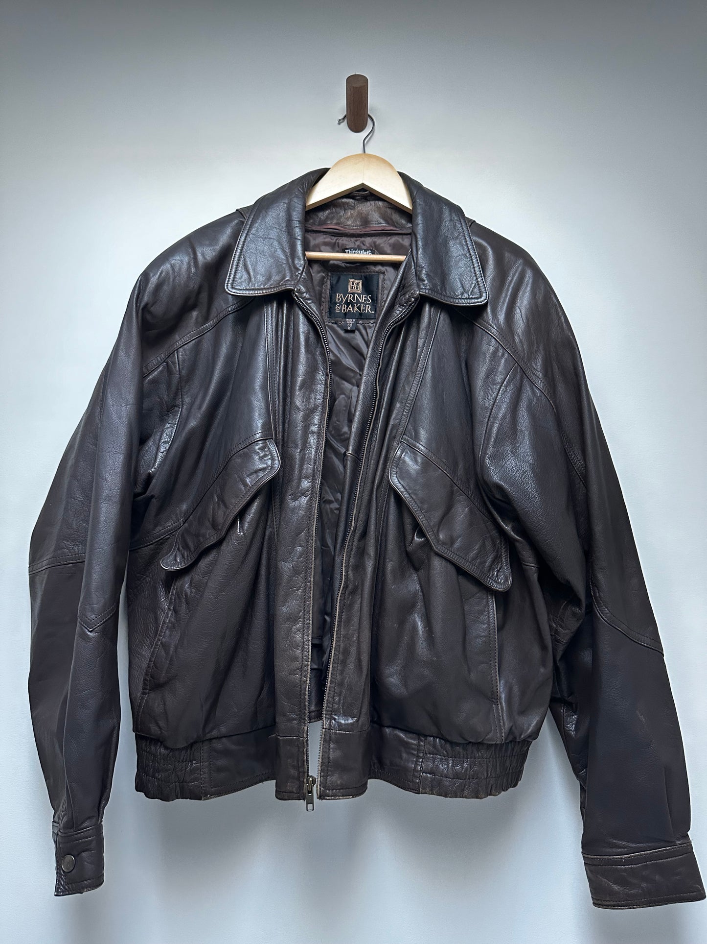 Vintage Byrnes & Baker leather bomber