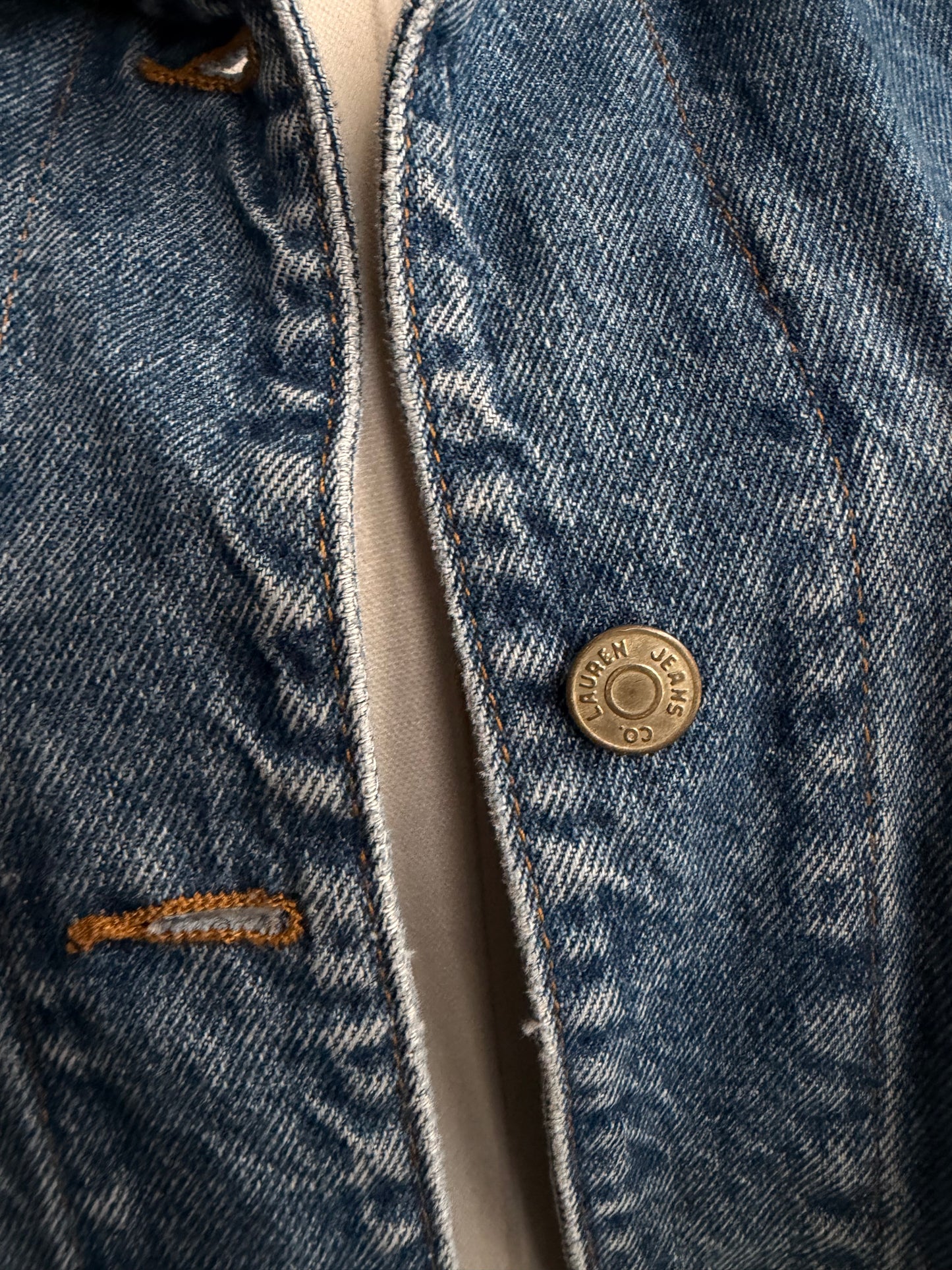 90s Lauren Jeans Co denim chore coat. Made in Mexico