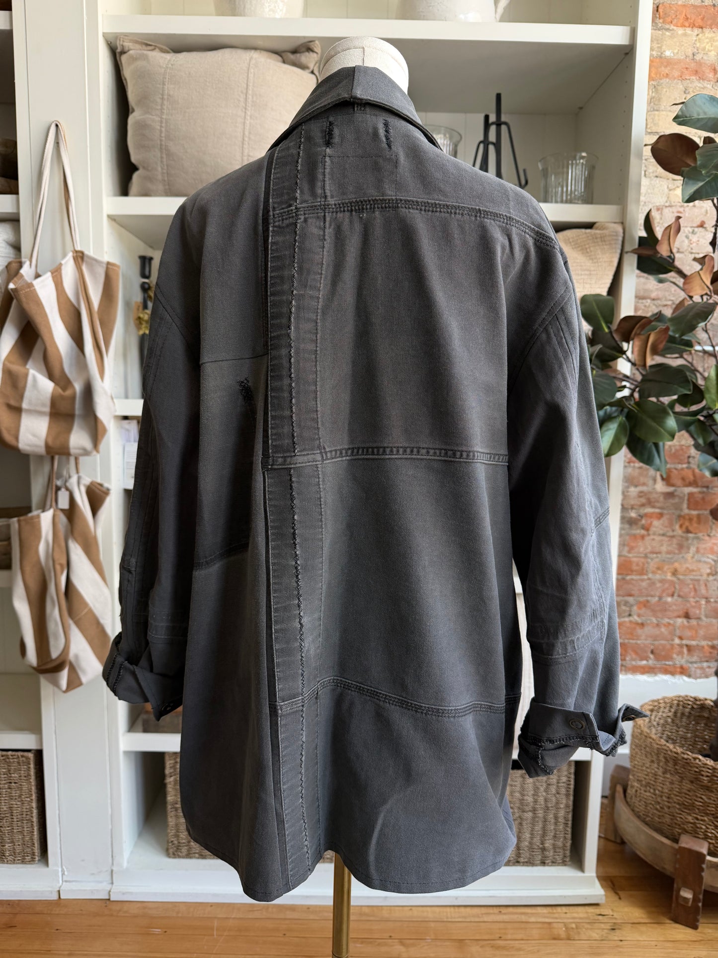 Gray Carhart Reworked Chore Coat. Size Medium
