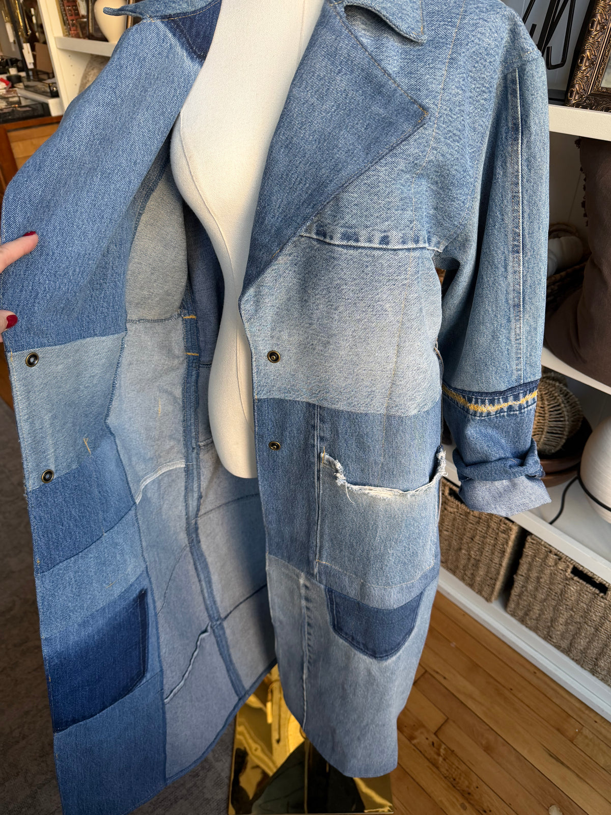#3 Reworked denim trench. Size S