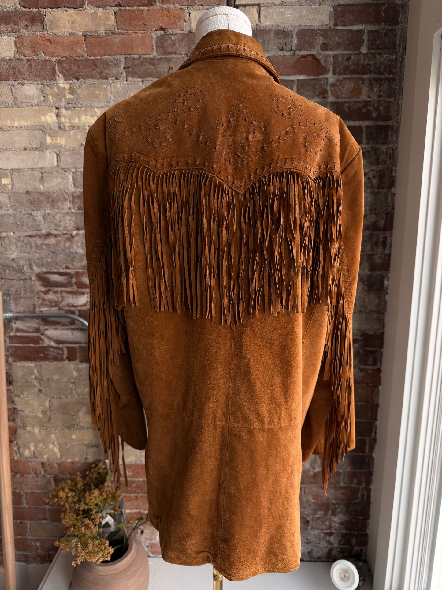 90s Cripple Creek suede fringe jacket