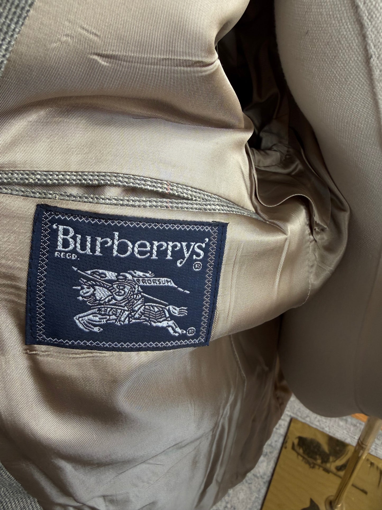 90s Burberry silk blazer. Made in the USA