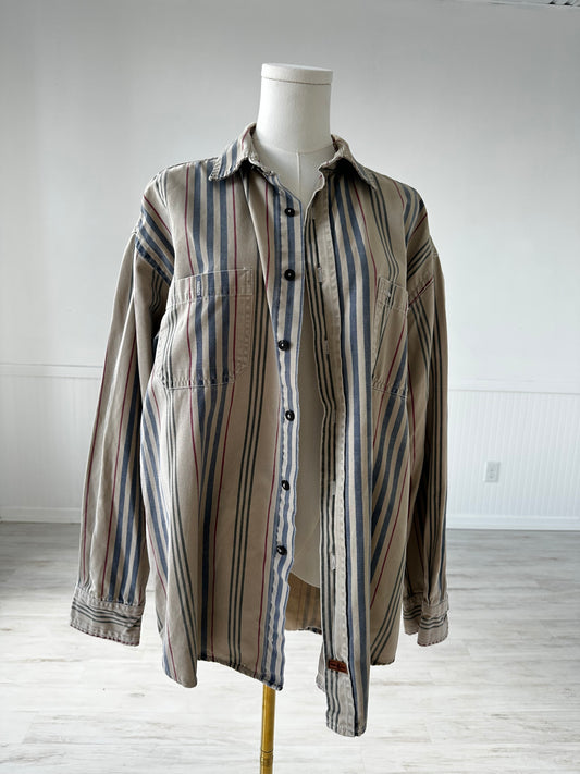 90s American Eagle cotton striped button down.
