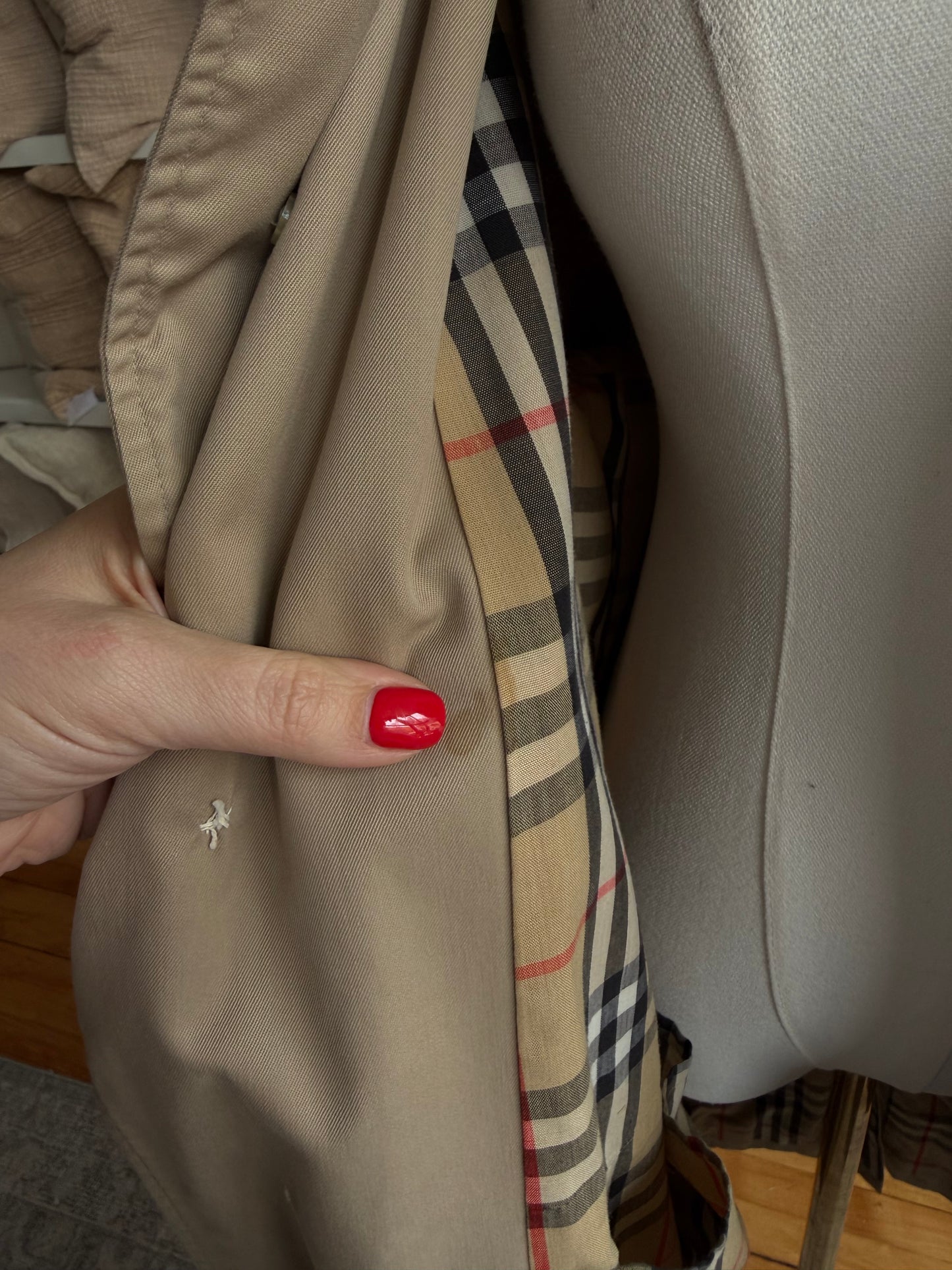 Vintage Burberry Camden trench coat. Made in the USA