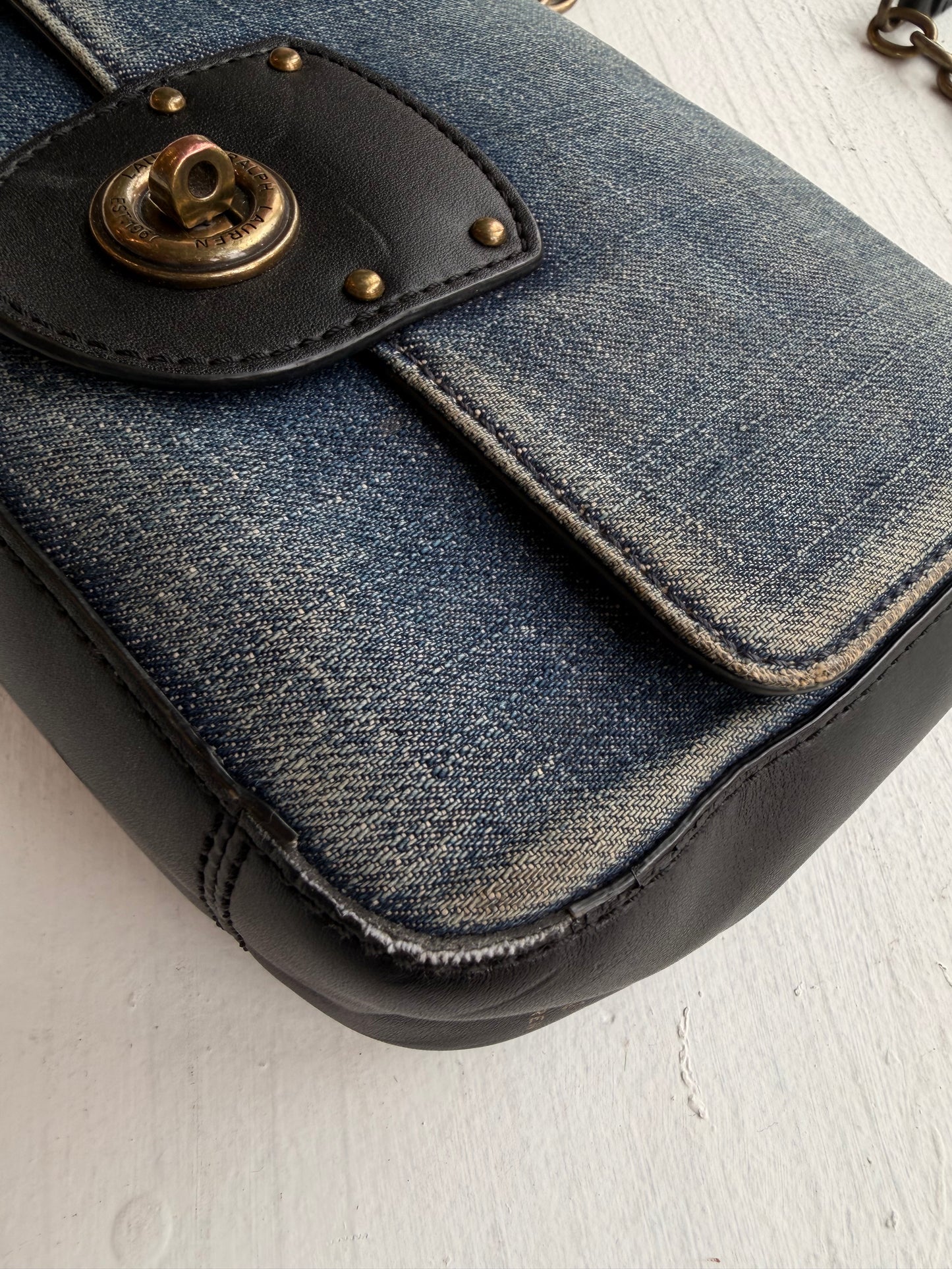 00s Lauren Ralph Lauren denim crossbody