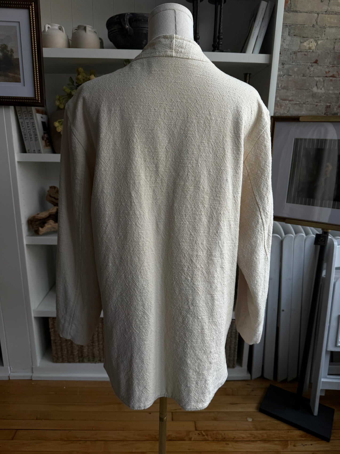 Handmade textured cotton chore coat