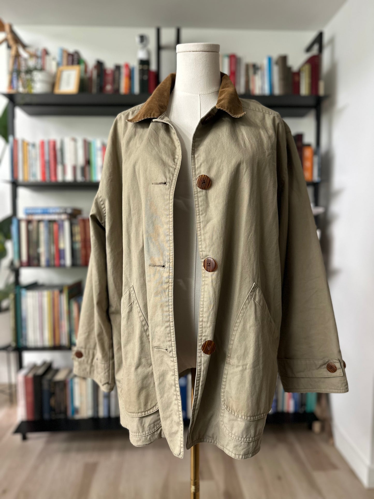 90s J.Crew khaki barn coat