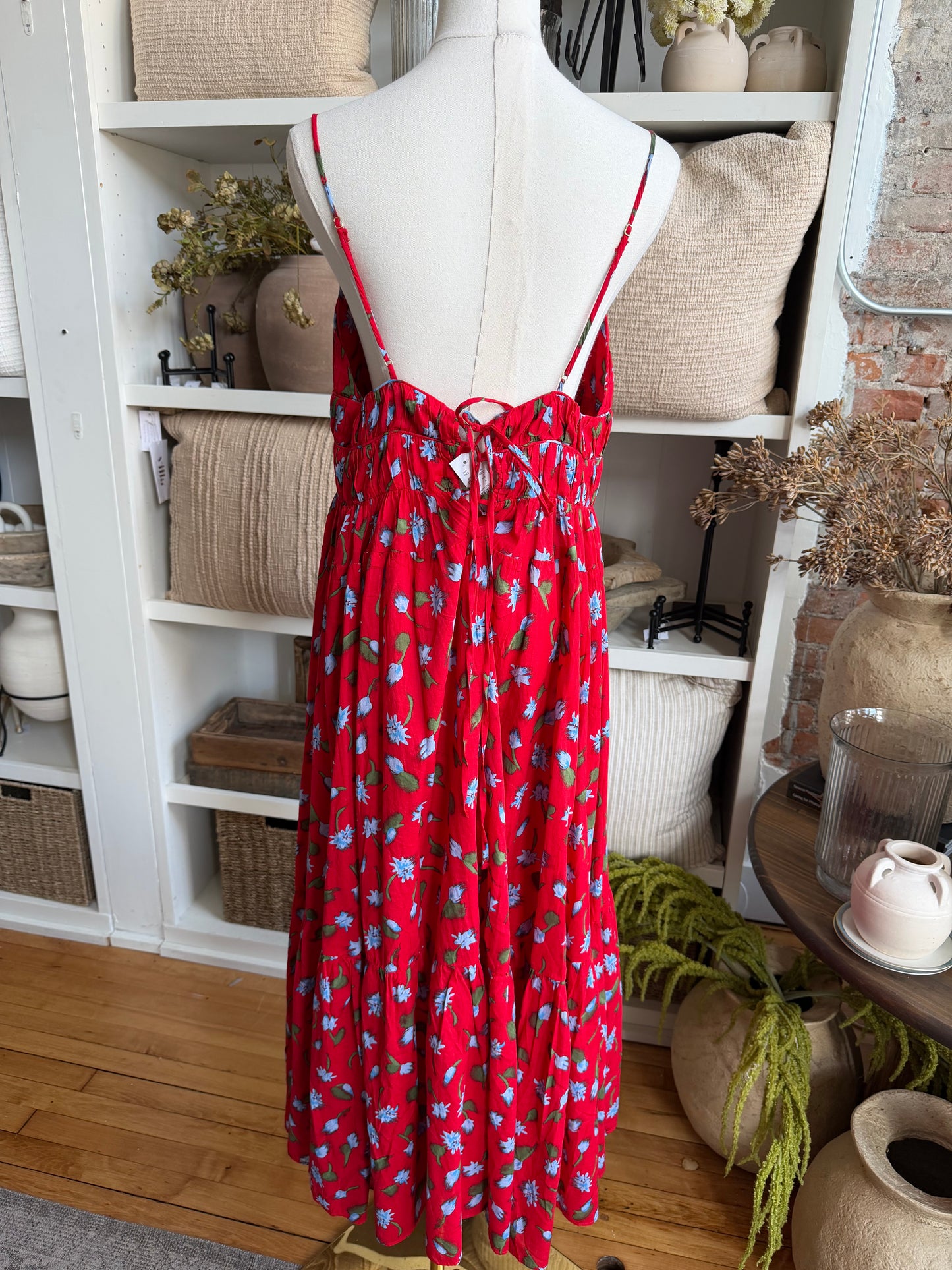 JCrew Tiered cotton dress in brushed daisy print. Size large. NWT
