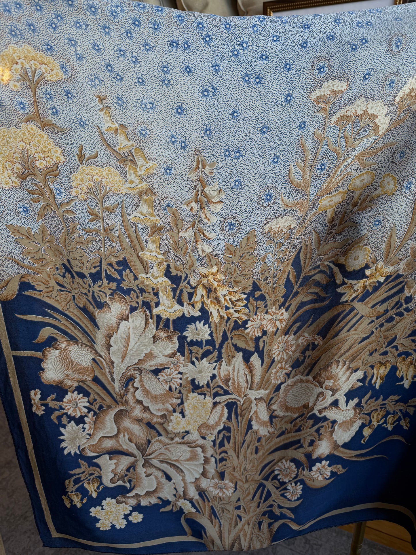 Paris vintage silk scarf #10