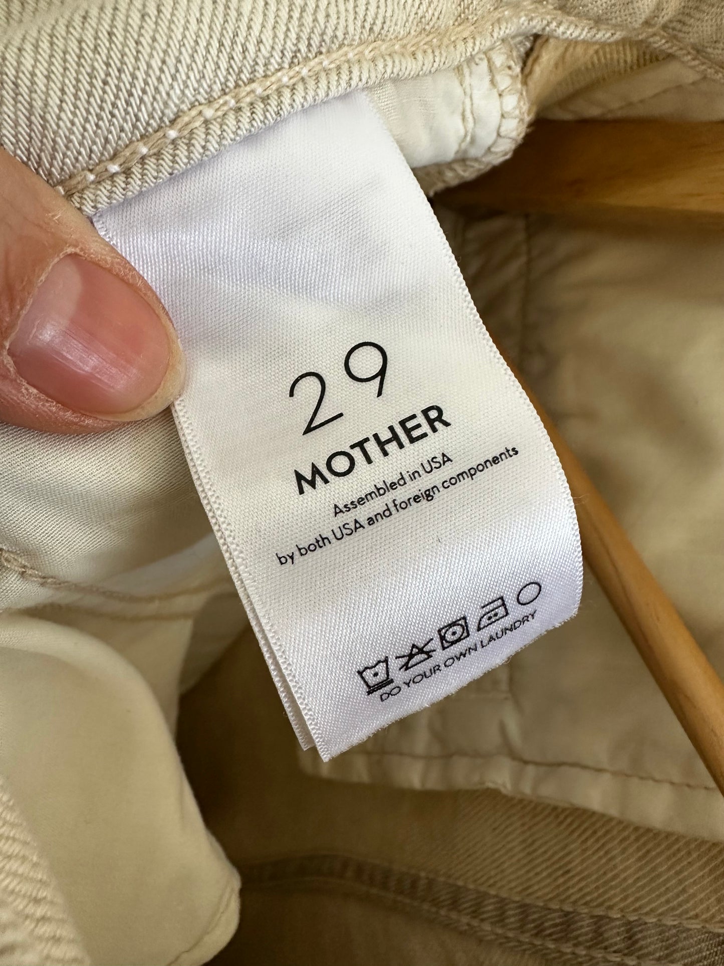 Mother wide leg linen blend trousers. Size 29