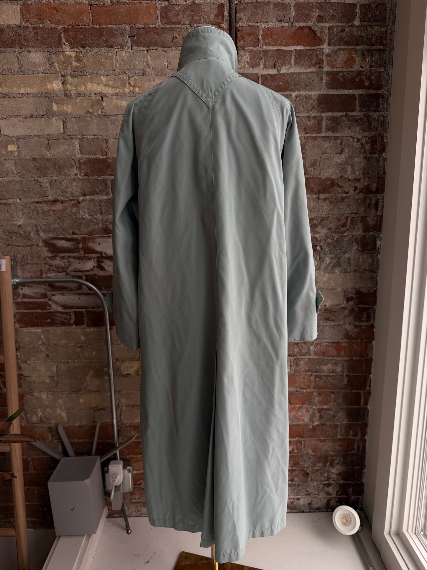 80s/90s London Fog blue/green light weight trench